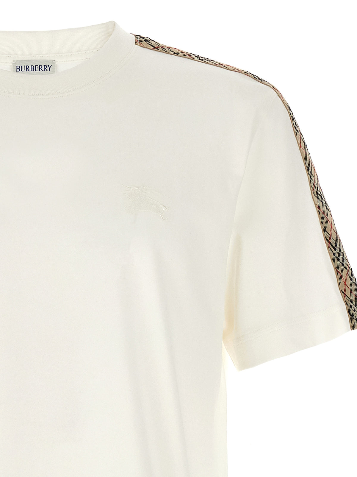 Burberry Men Check Tape T-Shirt BURBERRY