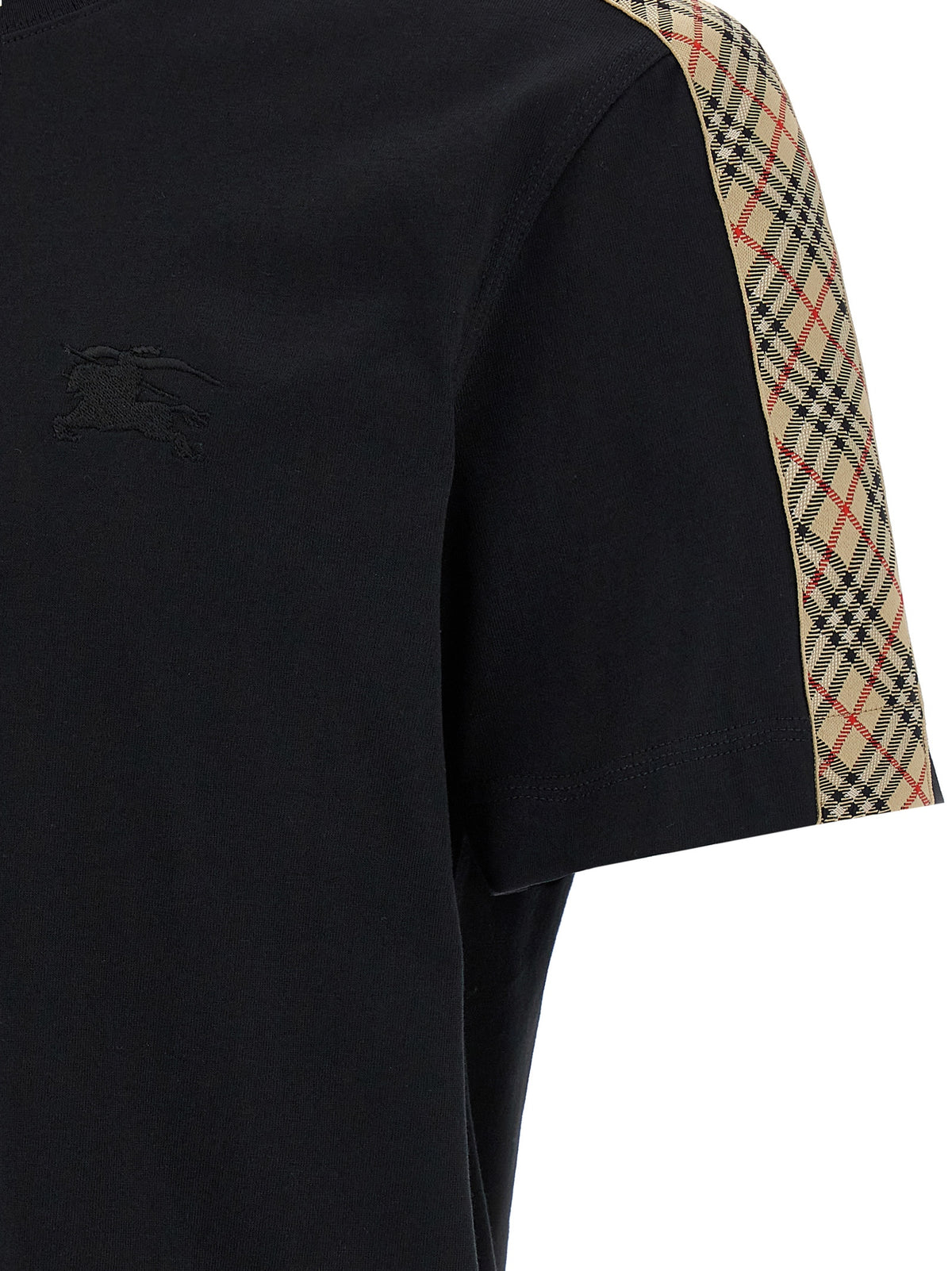 Burberry Men Check Tape T-Shirt BURBERRY