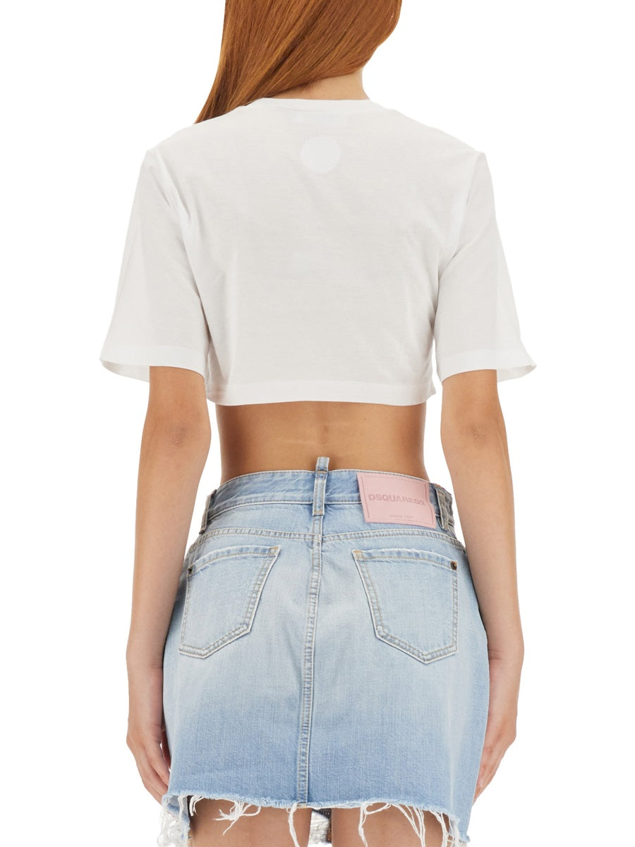 Dsquared Women Cropped Fit T-Shirt DSQUARED2