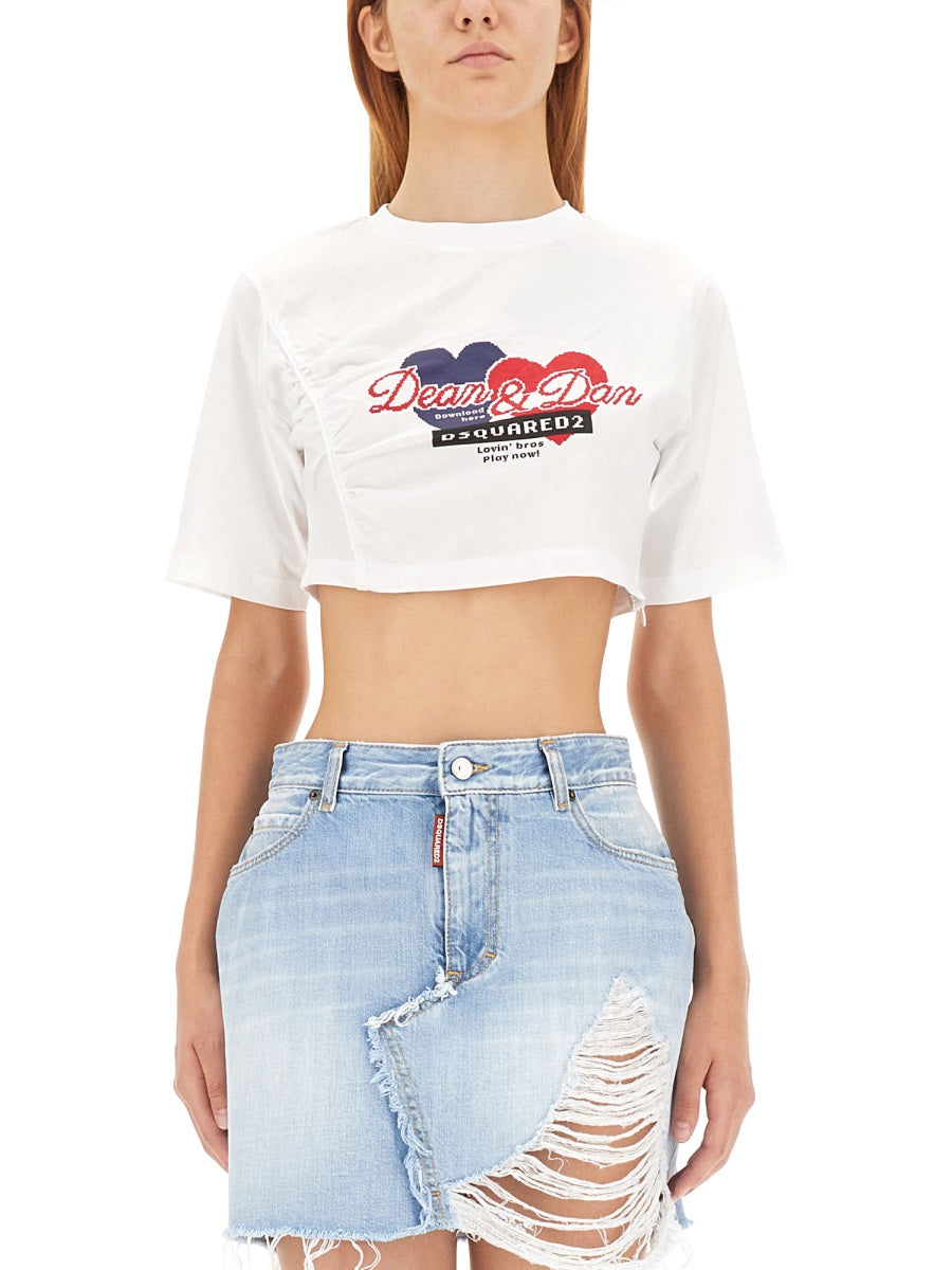 Dsquared Women Cropped Fit T-Shirt DSQUARED2