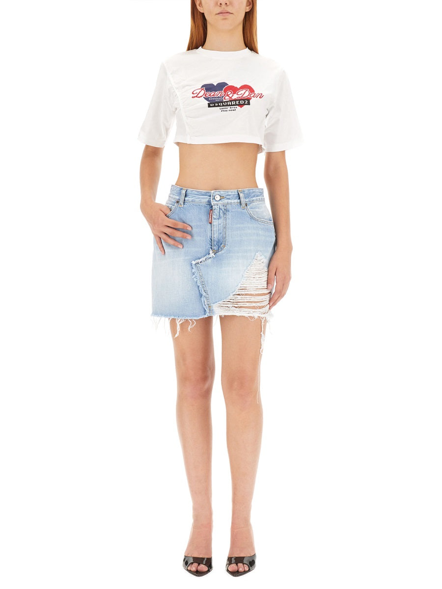 Dsquared Women Cropped Fit T-Shirt DSQUARED2