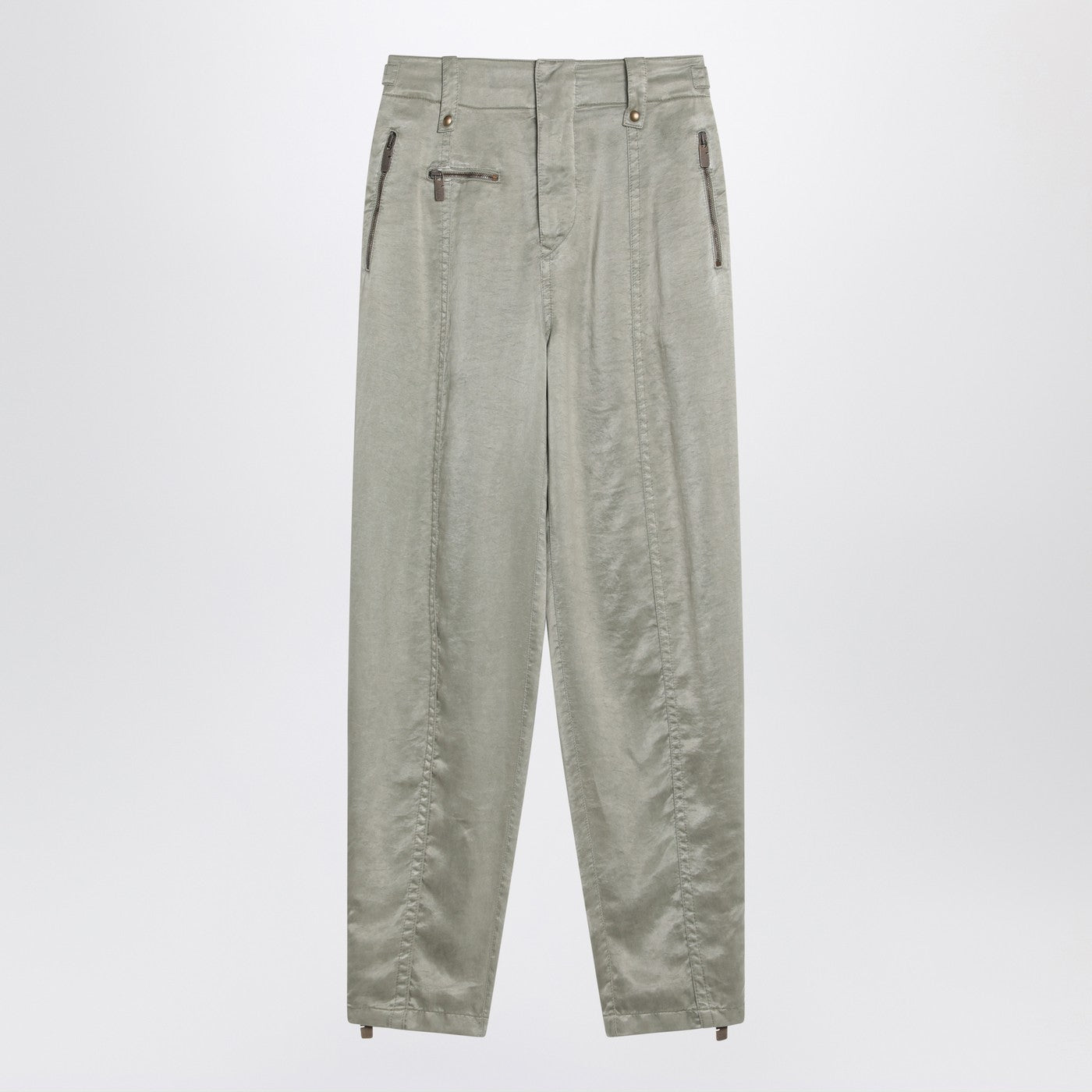 Burberry Trousers With B Shield Emblem In Lyocell Women BURBERRY