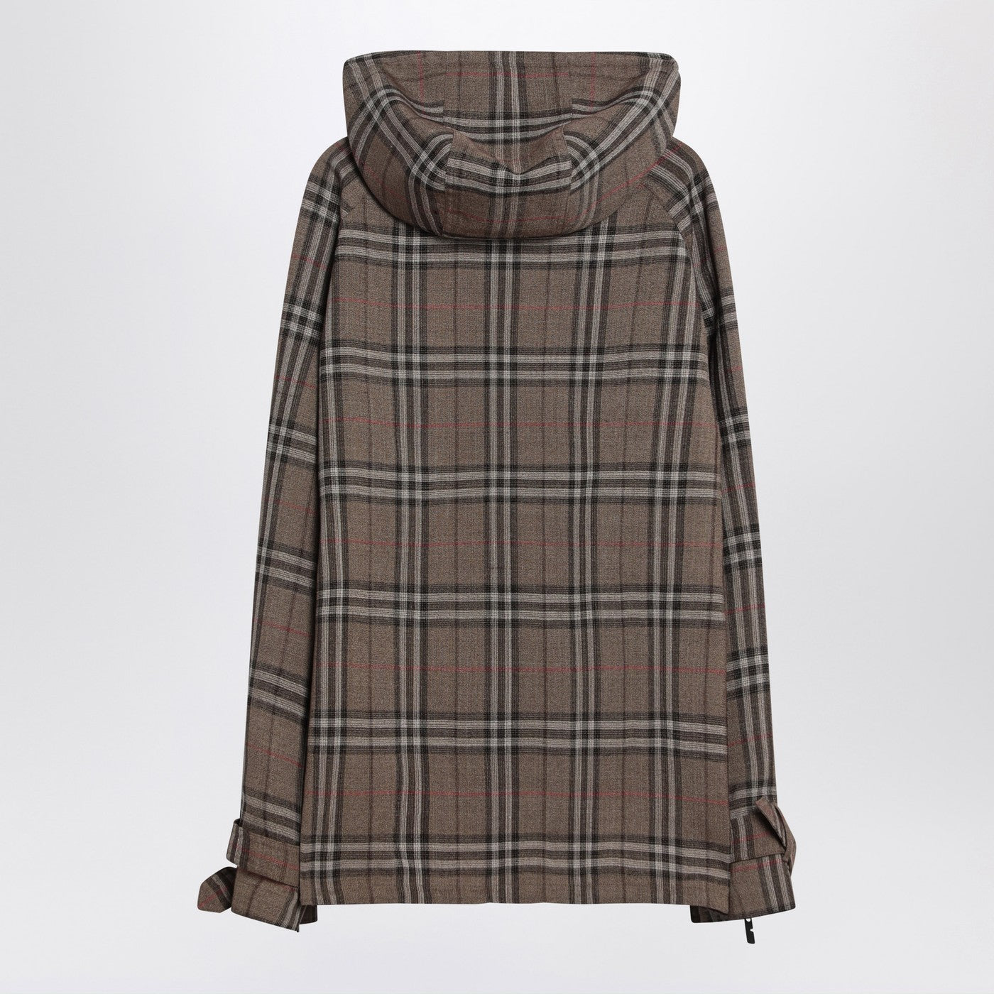 Burberry Half-Zip Jacket With Check Pattern In Silk Blend Men BURBERRY
