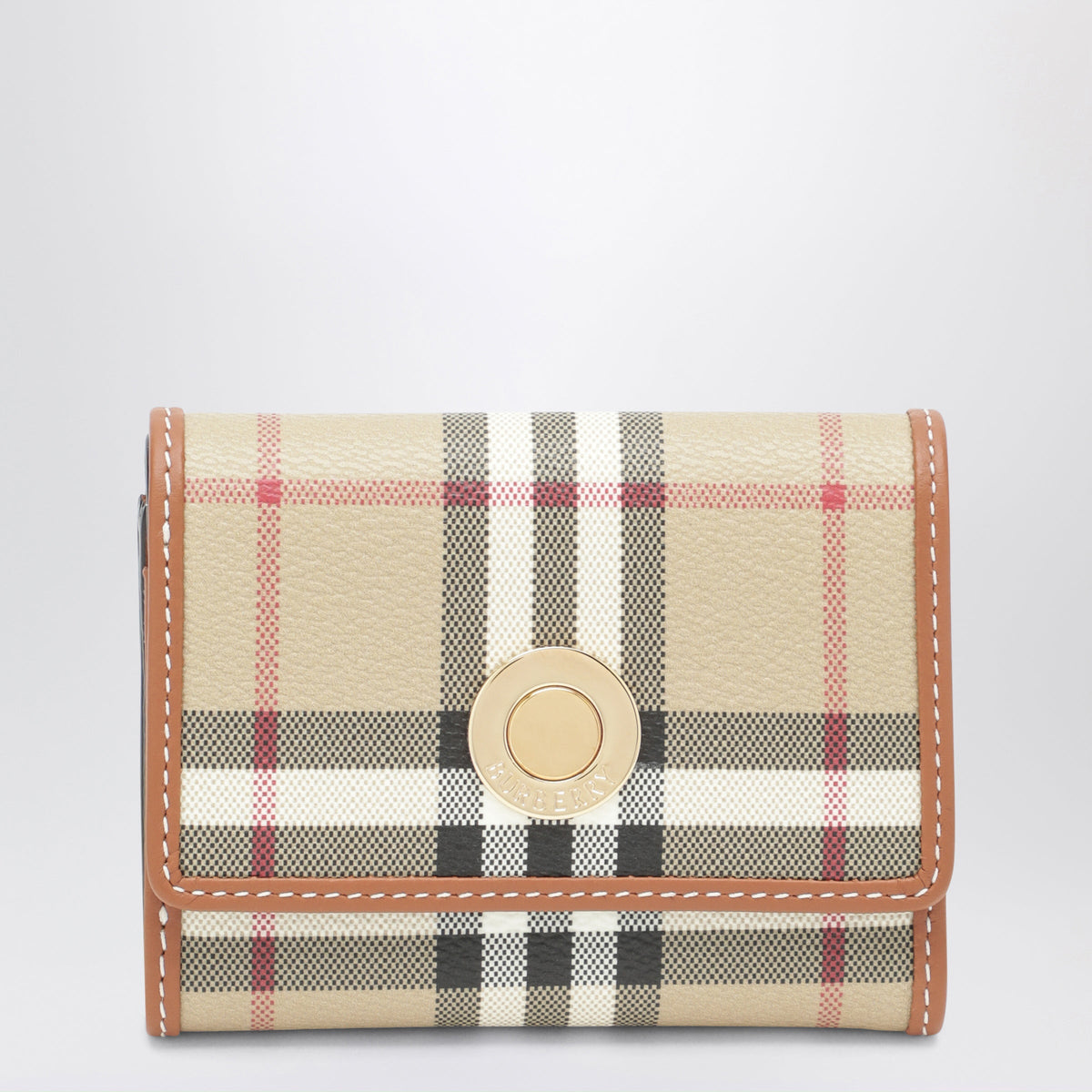 Burberry Beige Check Wallet Women BURBERRY