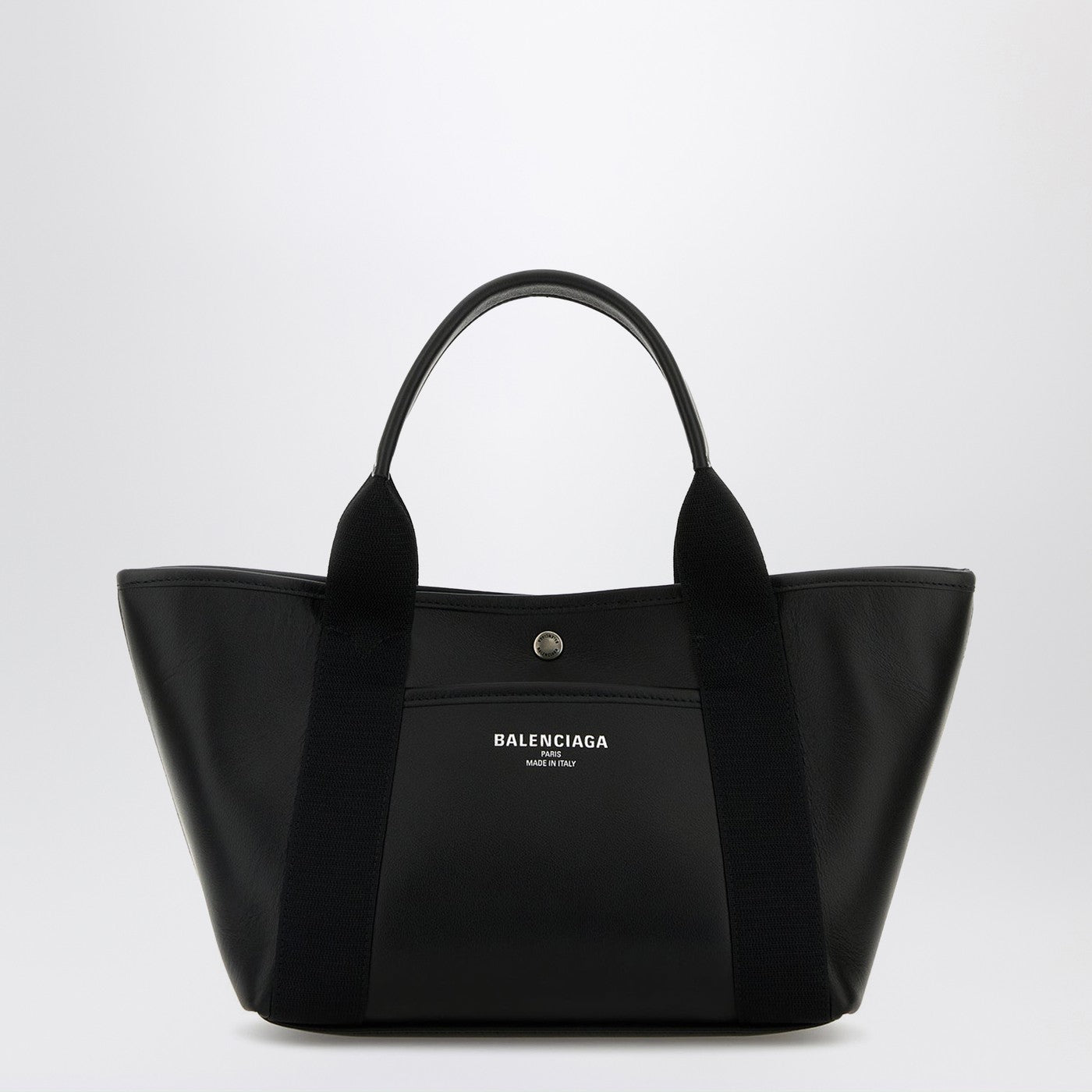 Balenciaga Biarritz Shopping Bag In Black Leather Women BALENCIAGA