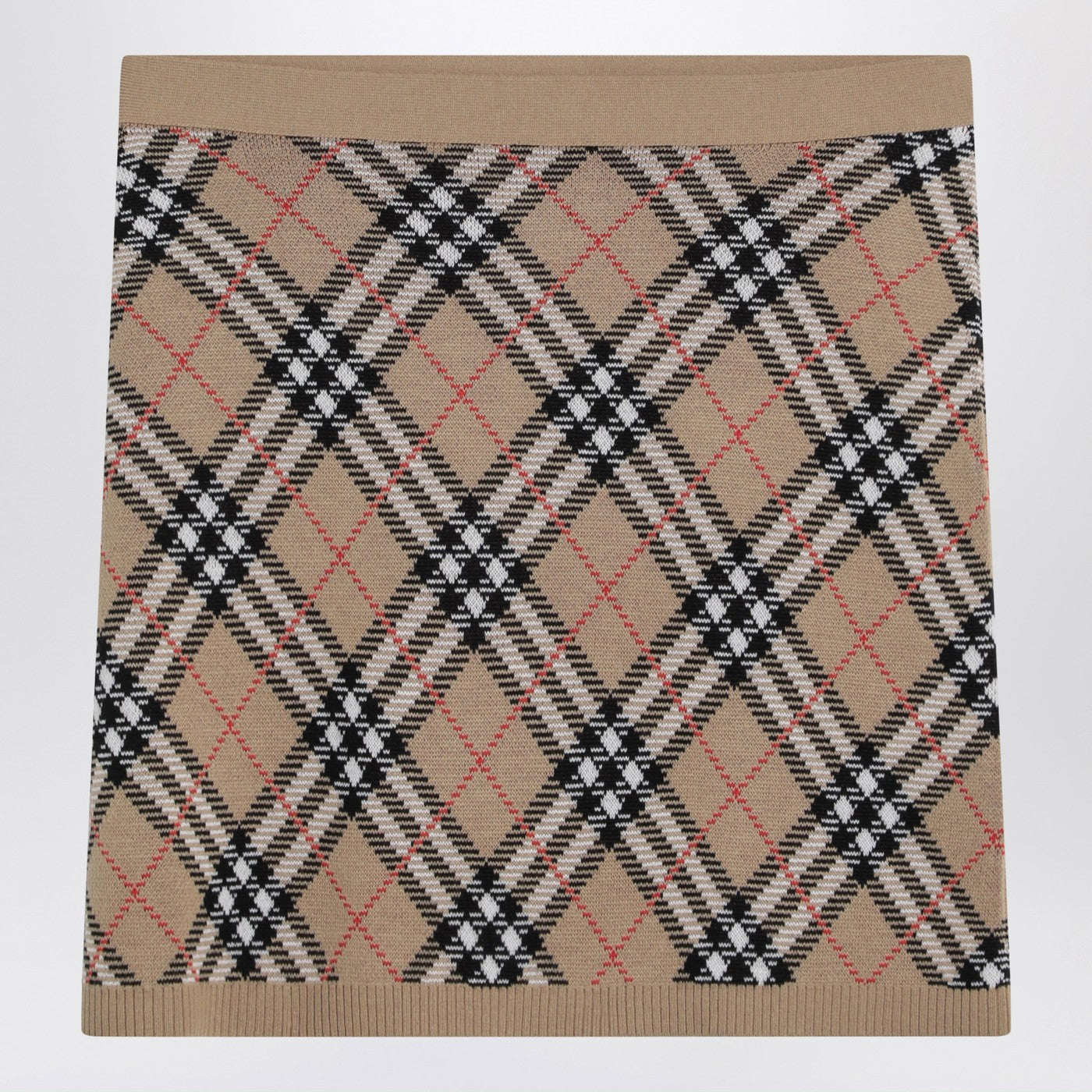 Burberry Wool And Mohair Blend Check Mini Skirt Women BURBERRY
