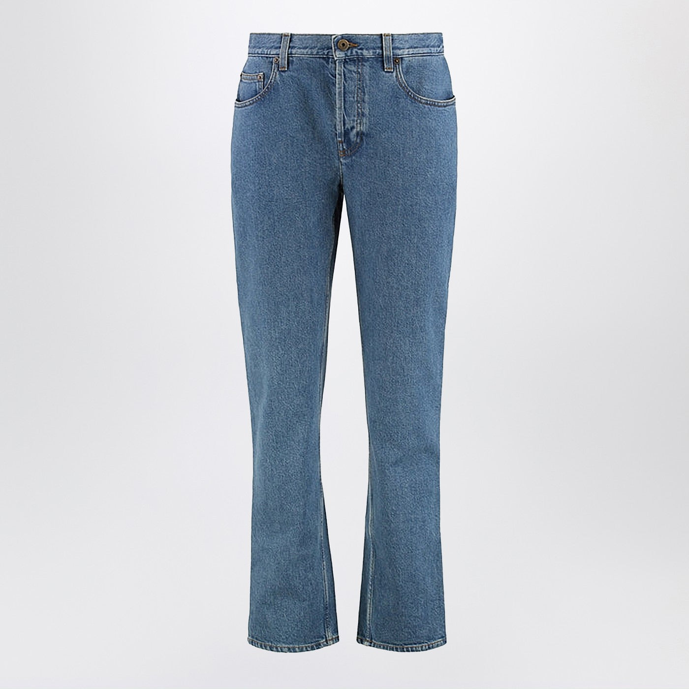 Burberry Straight Jeans In Mid Blue Denim Women BURBERRY