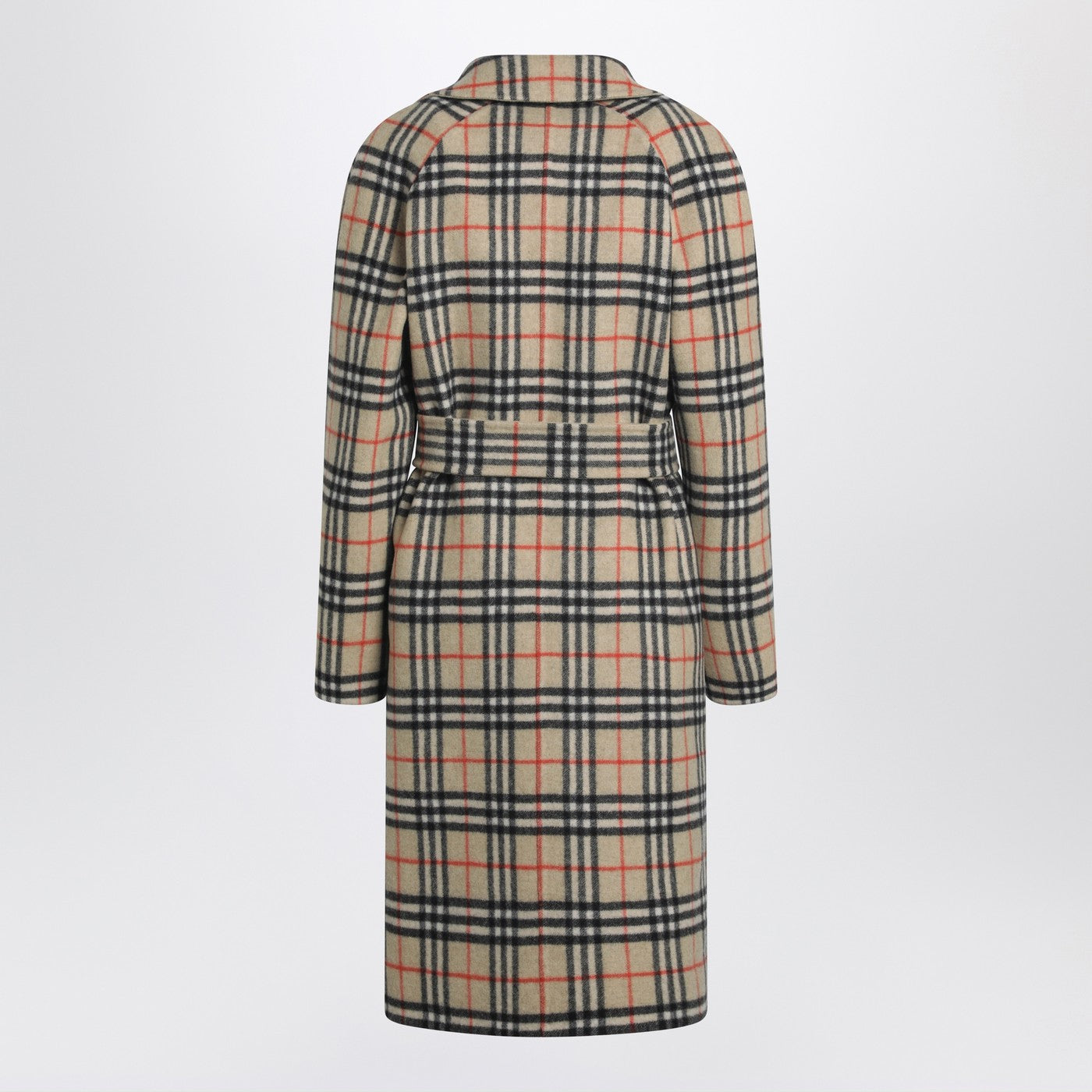 Burberry Sand Reversible Wool Coat Women BURBERRY