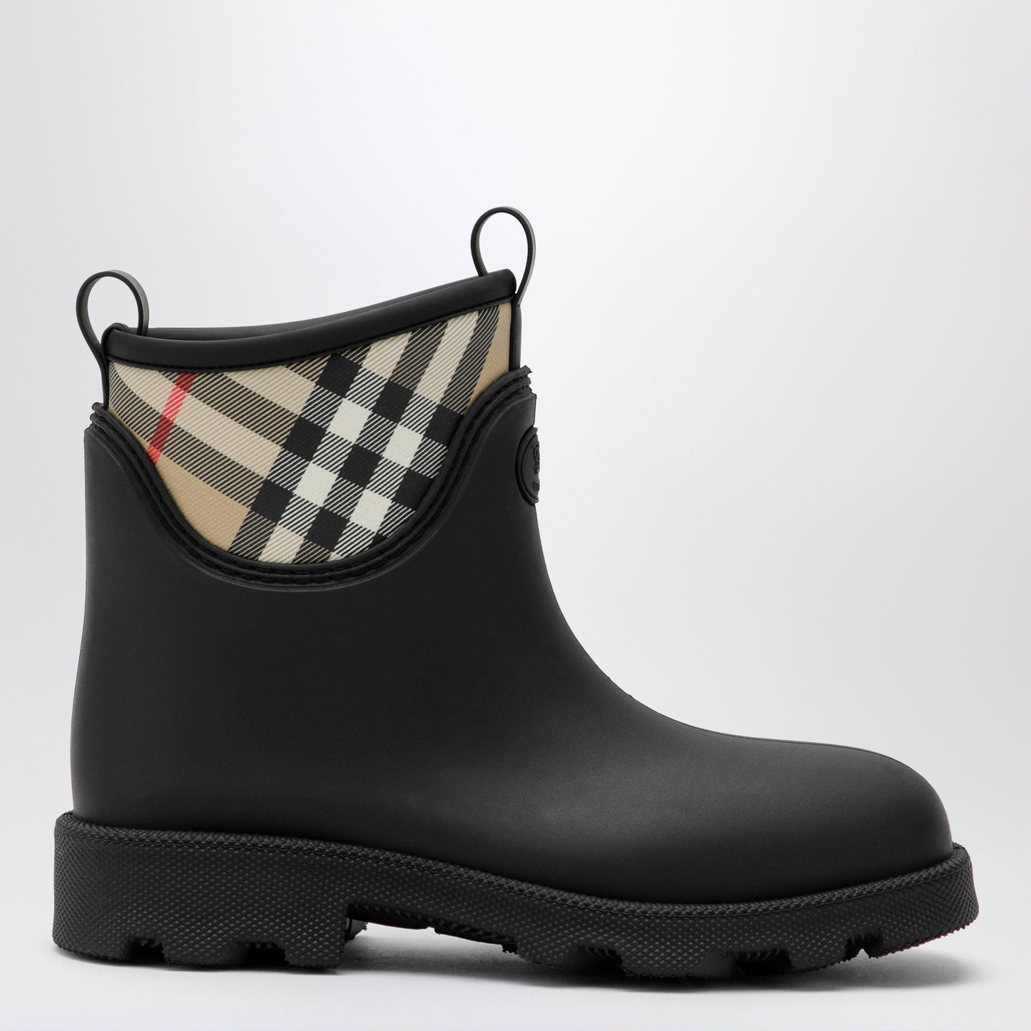Burberry Marsh Stamp Rubber And Nylon Rain Boots In Black Women BURBERRY