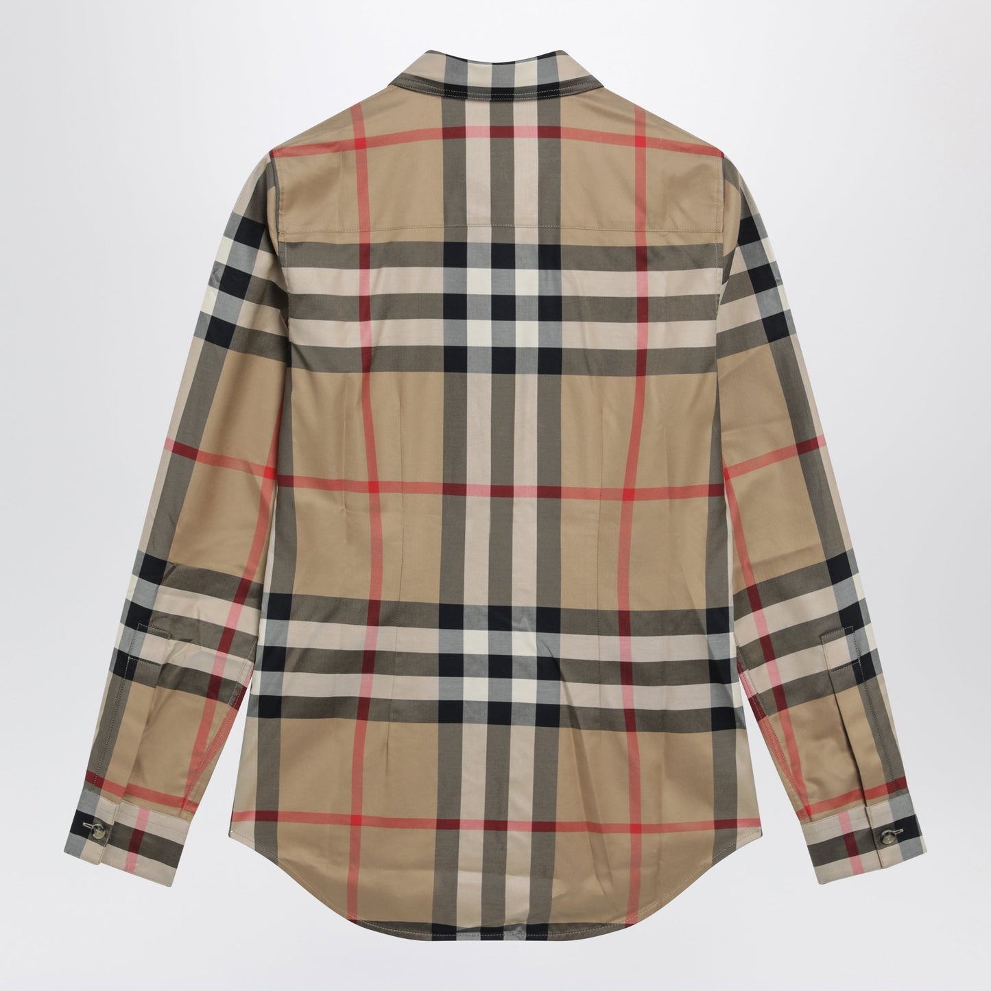 Burberry Slim-Fit Cotton Twill Check Shirt In Archive Beige Women BURBERRY