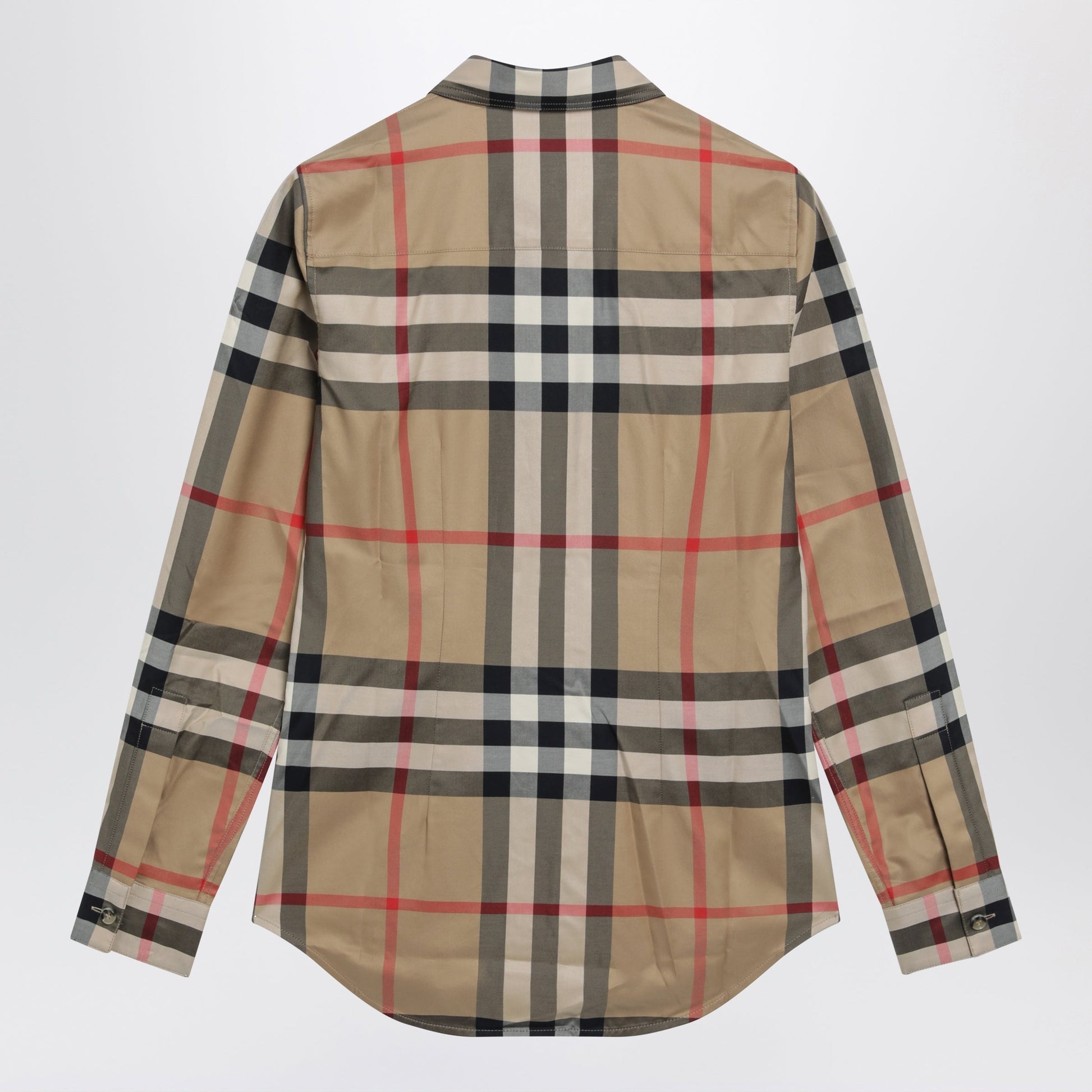 Burberry Slim-Fit Cotton Twill Check Shirt In Archive Beige Women BURBERRY