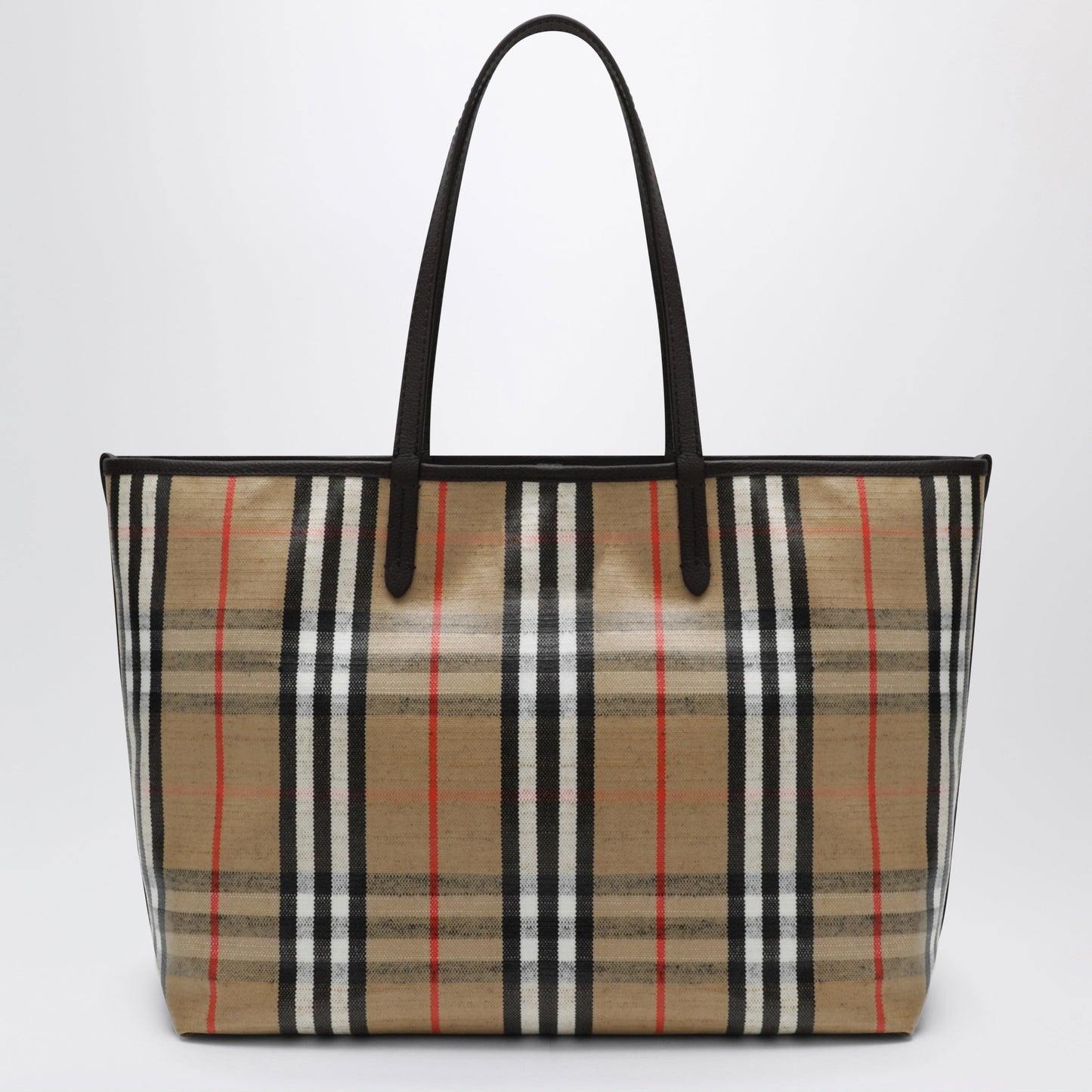 Burberry Medium Highlands Tote Bag In Check Pattern Women BURBERRY