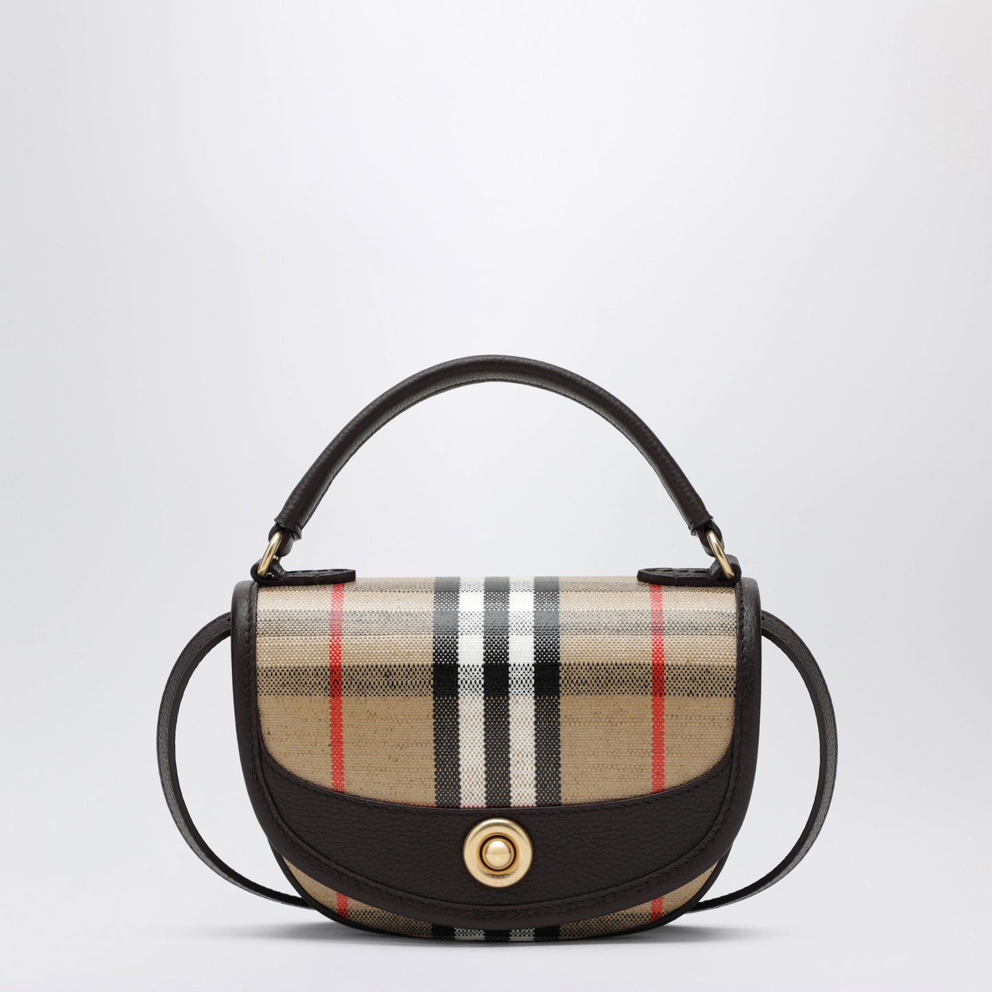 Burberry Highlands Mini Bag In Cotton And Linen Sand Women BURBERRY