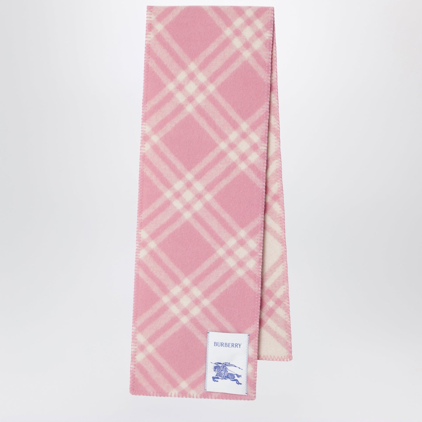 Burberry Pink Check Wool Scarf Women BURBERRY