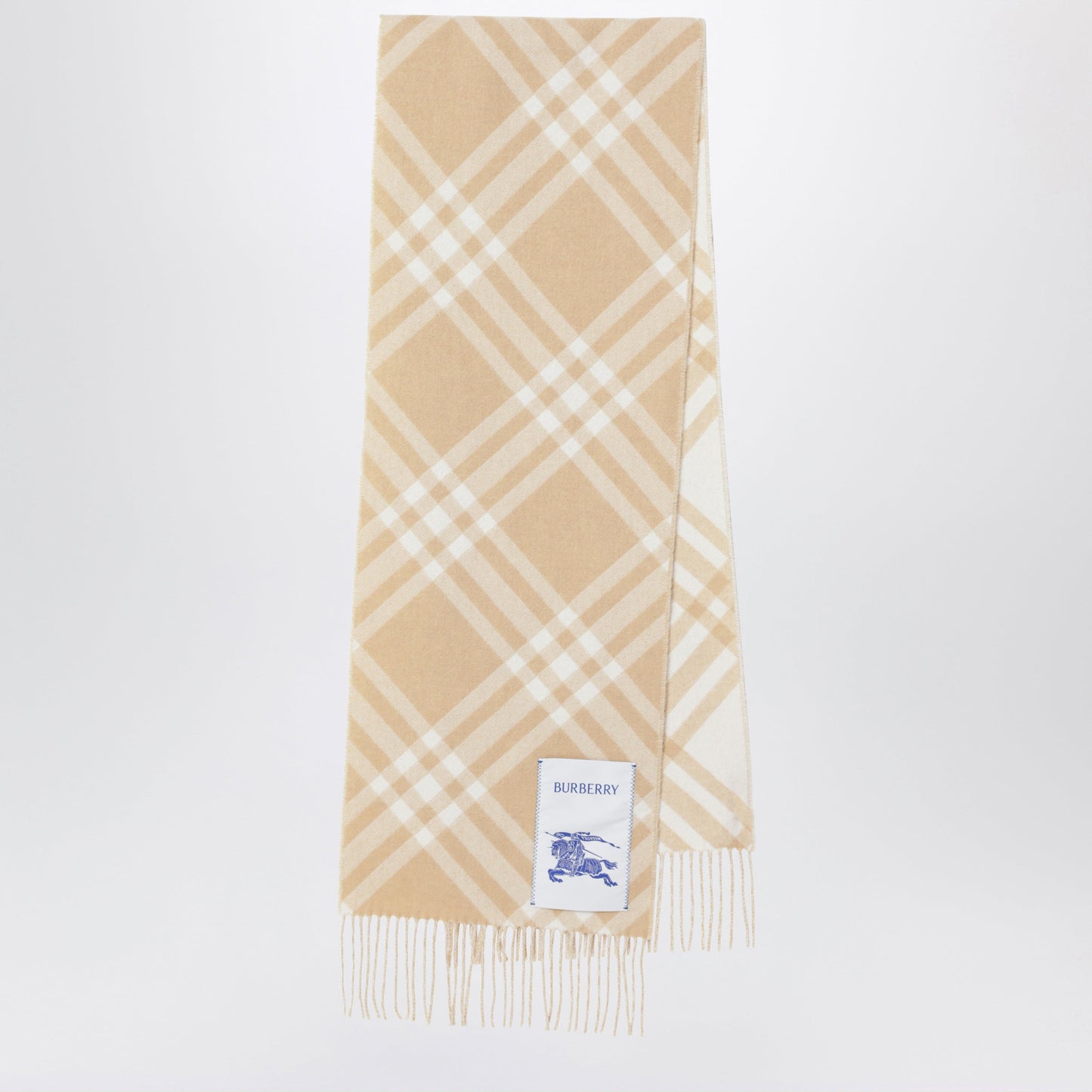 Burberry Sand Check Cashmere Scarf Women BURBERRY