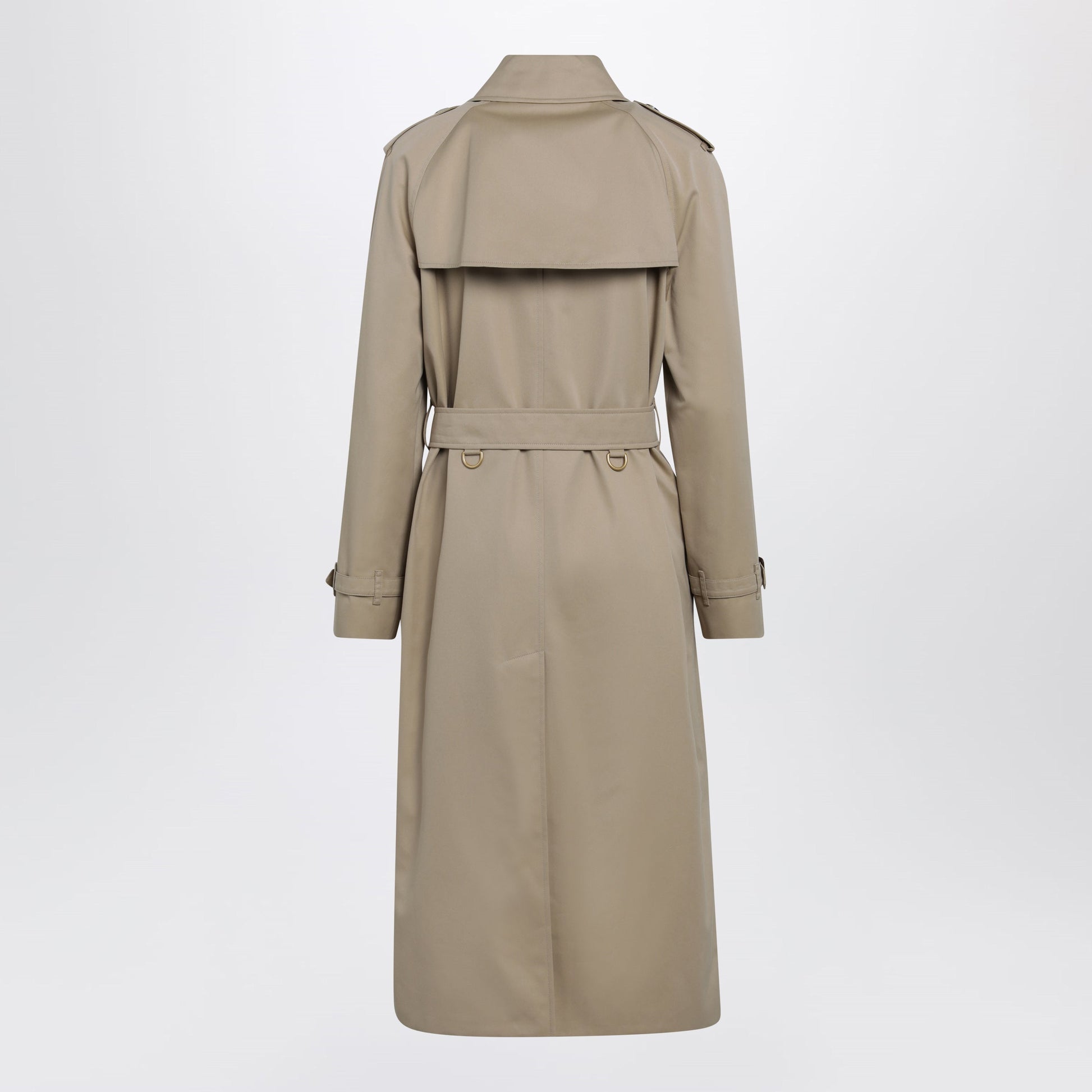 Burberry Waterloo Long Cotton Gabardine Trench Coat In Honey Women BURBERRY