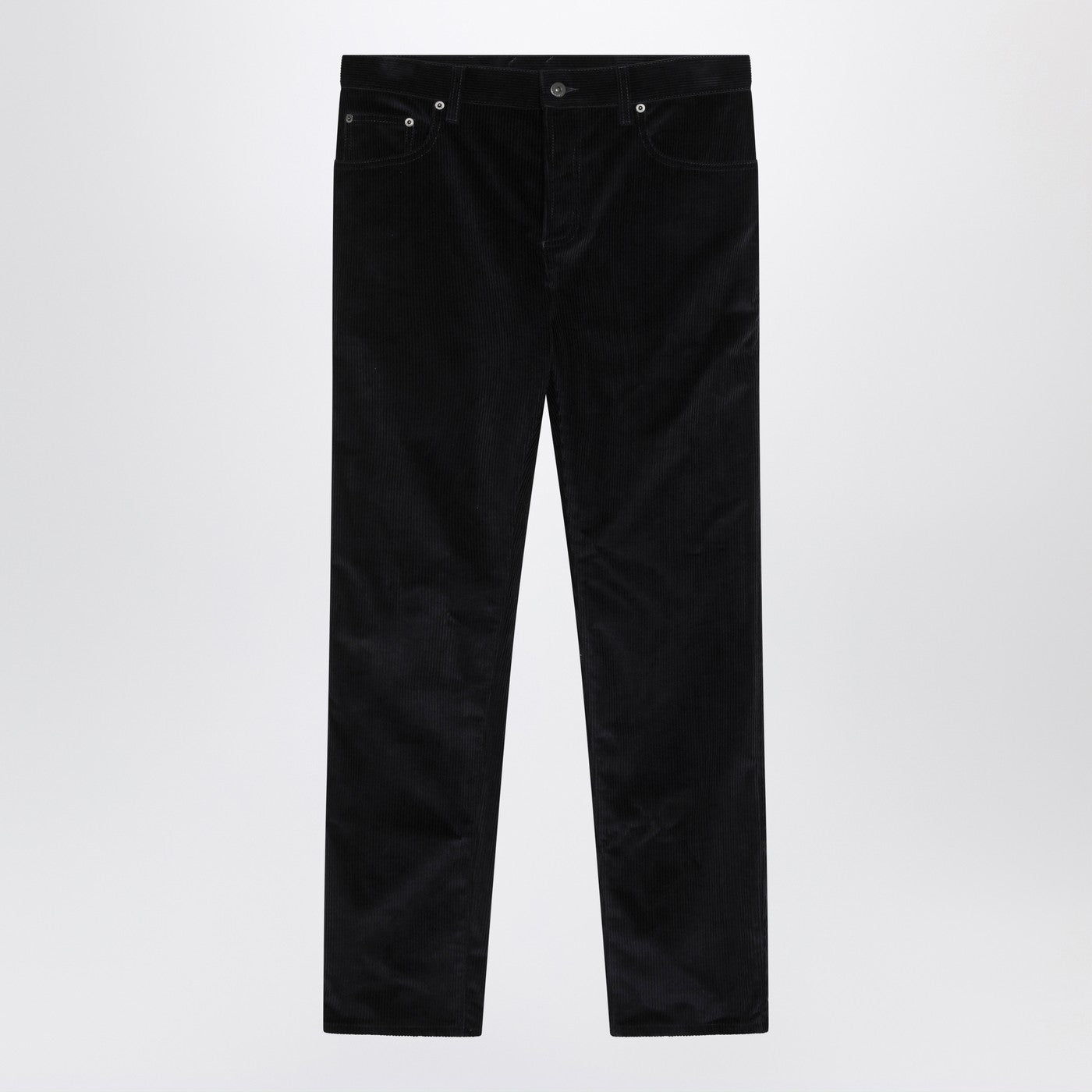 Burberry Dark Blue Cotton Corduroy Trousers Men BURBERRY