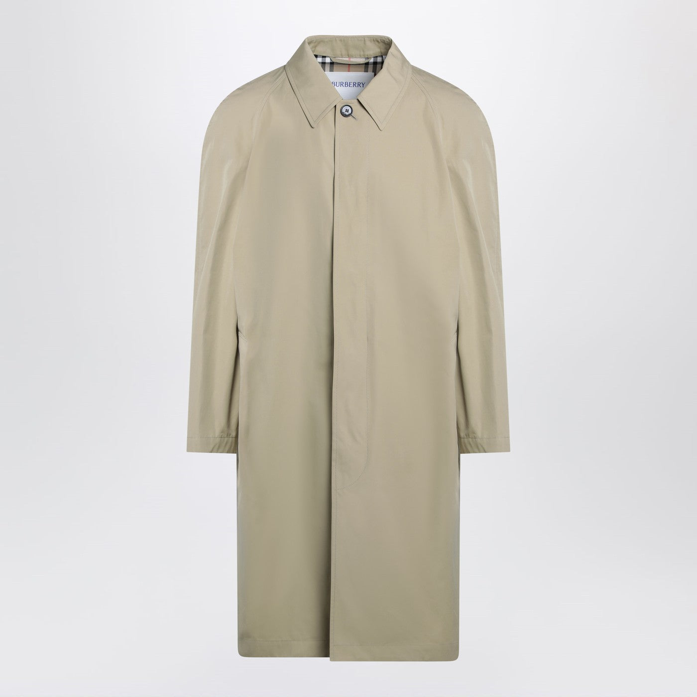 Burberry Beige Cotton Overcoat Men BURBERRY