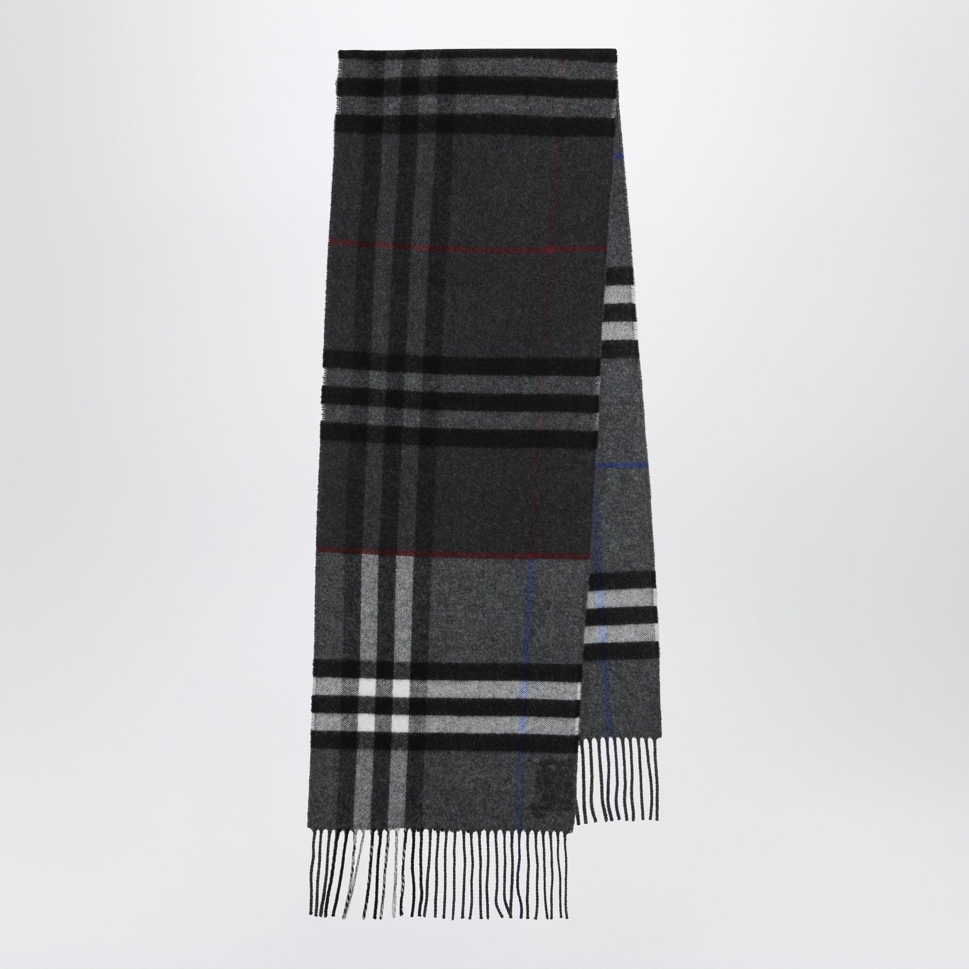 Burberry Reversible Check Cashmere Scarf In Grey Women BURBERRY