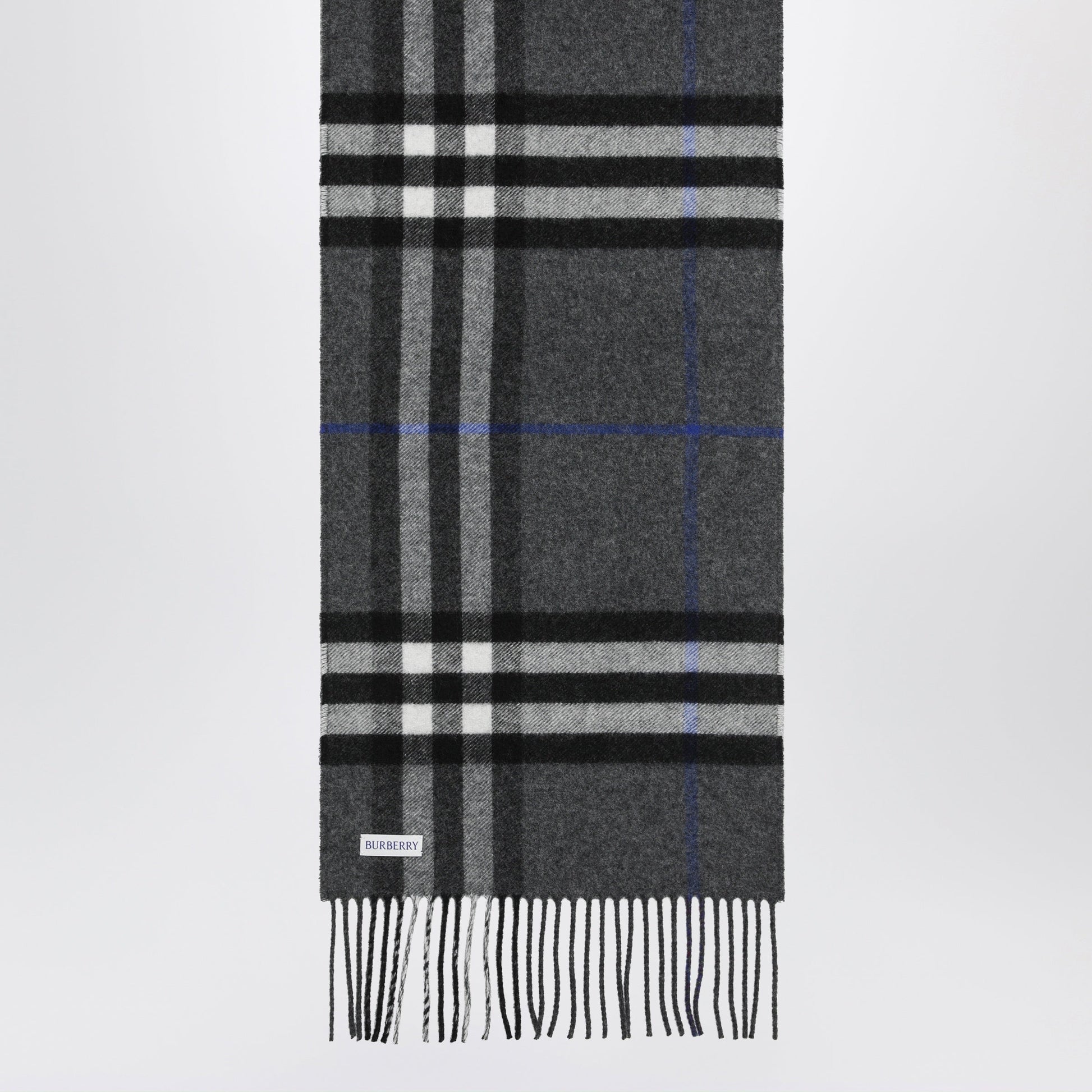 Burberry Reversible Check Cashmere Scarf In Grey Women BURBERRY