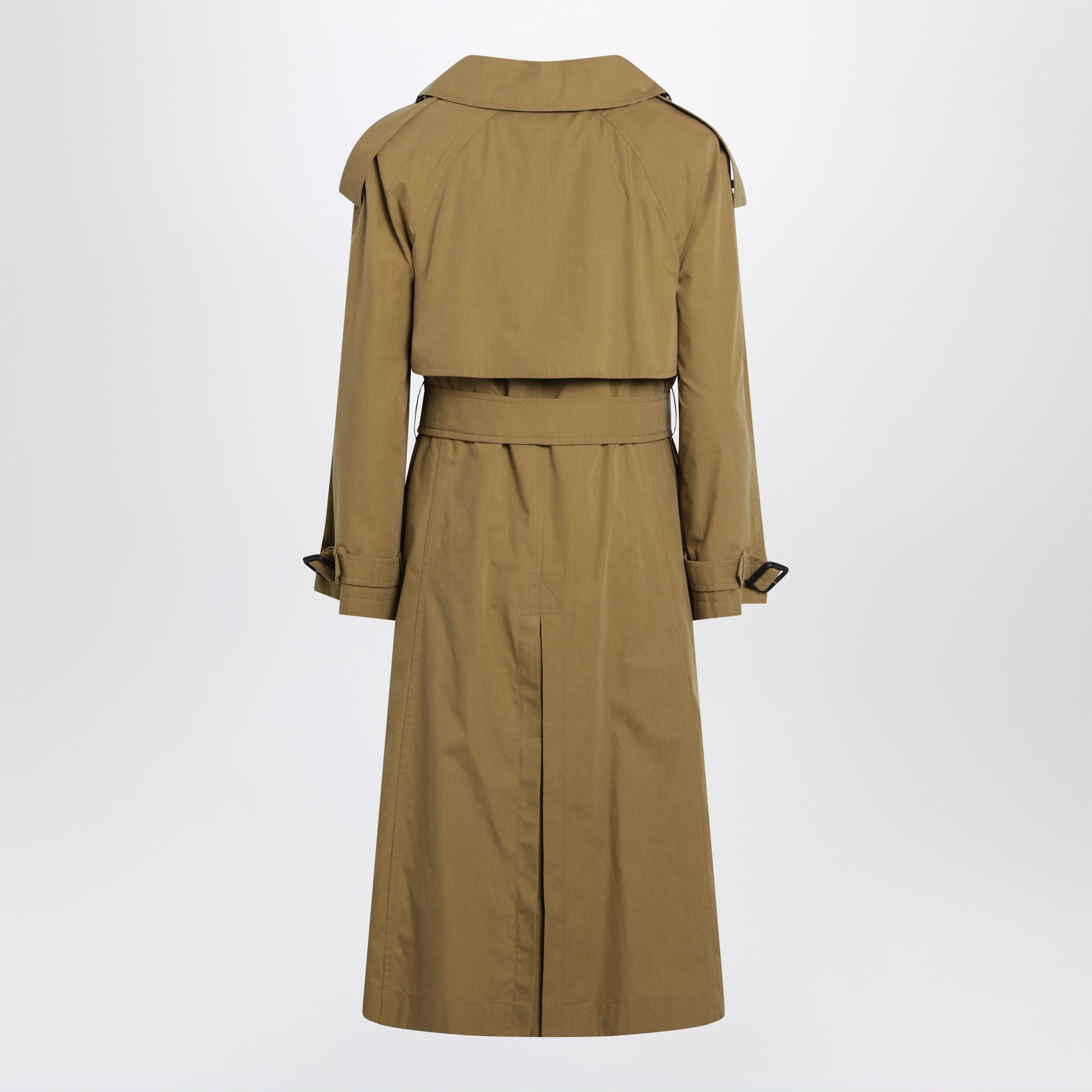 Burberry Double-Breasted Trench Coat In Cotton Blend Brown Women BURBERRY