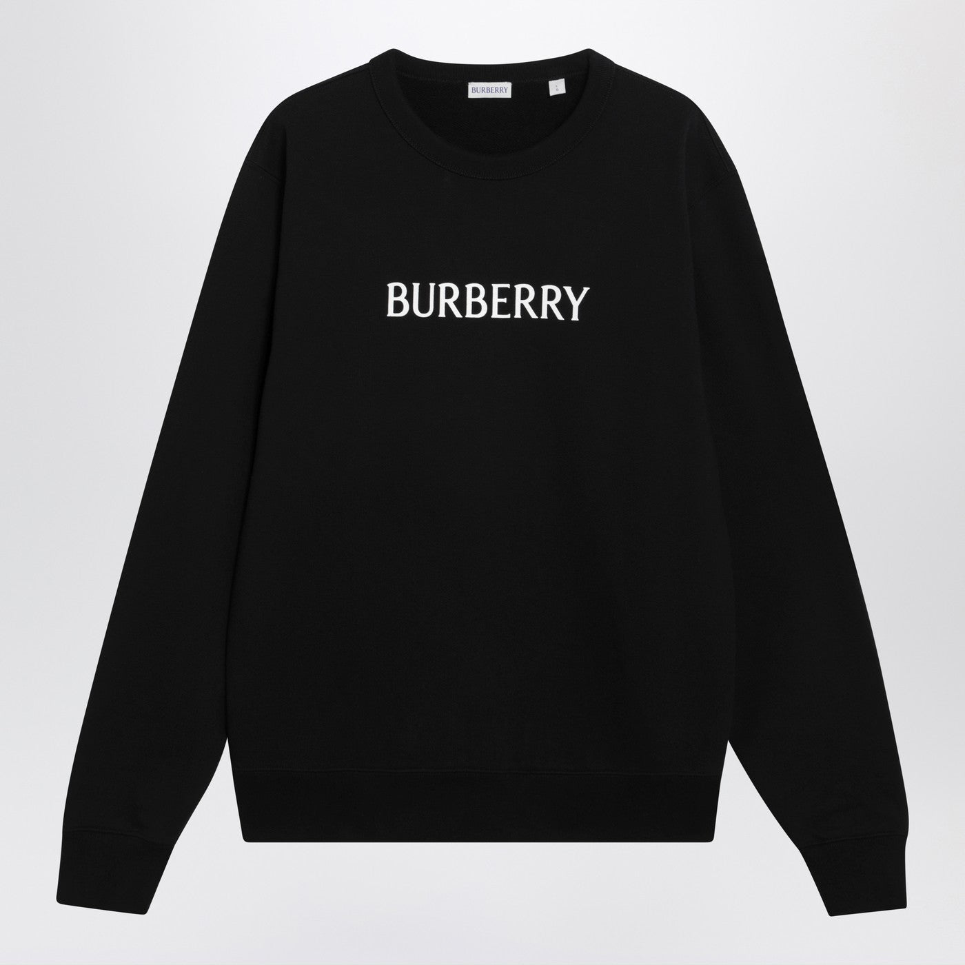 Burberry Black Slim Cotton Terry-Effect Sweatshirt Men BURBERRY