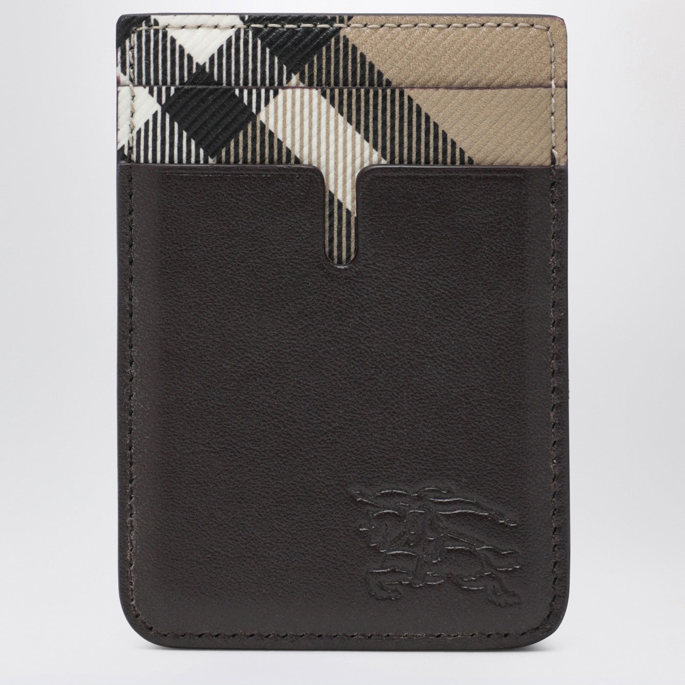 Burberry Pop Magnetic Card Holder With Check Pattern Men BURBERRY