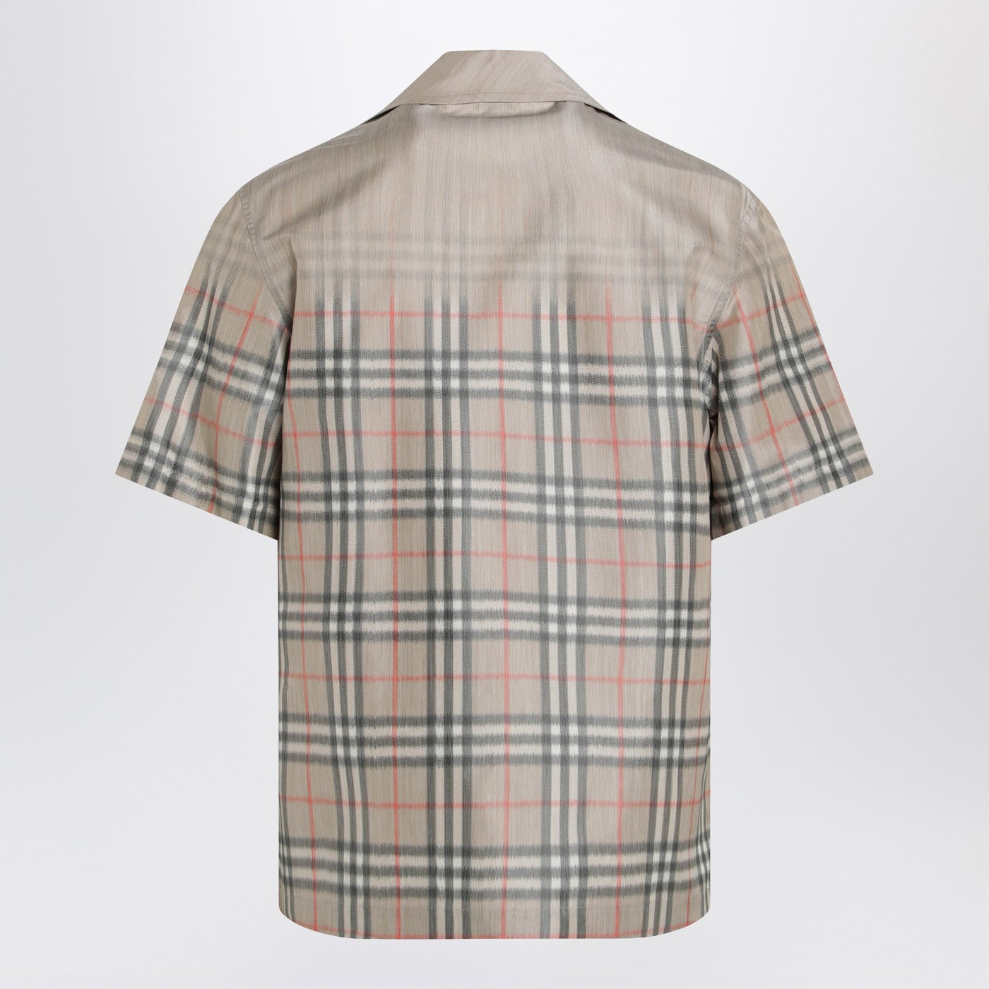 Burberry Beige Shirt With Shaded Check Pattern Men BURBERRY