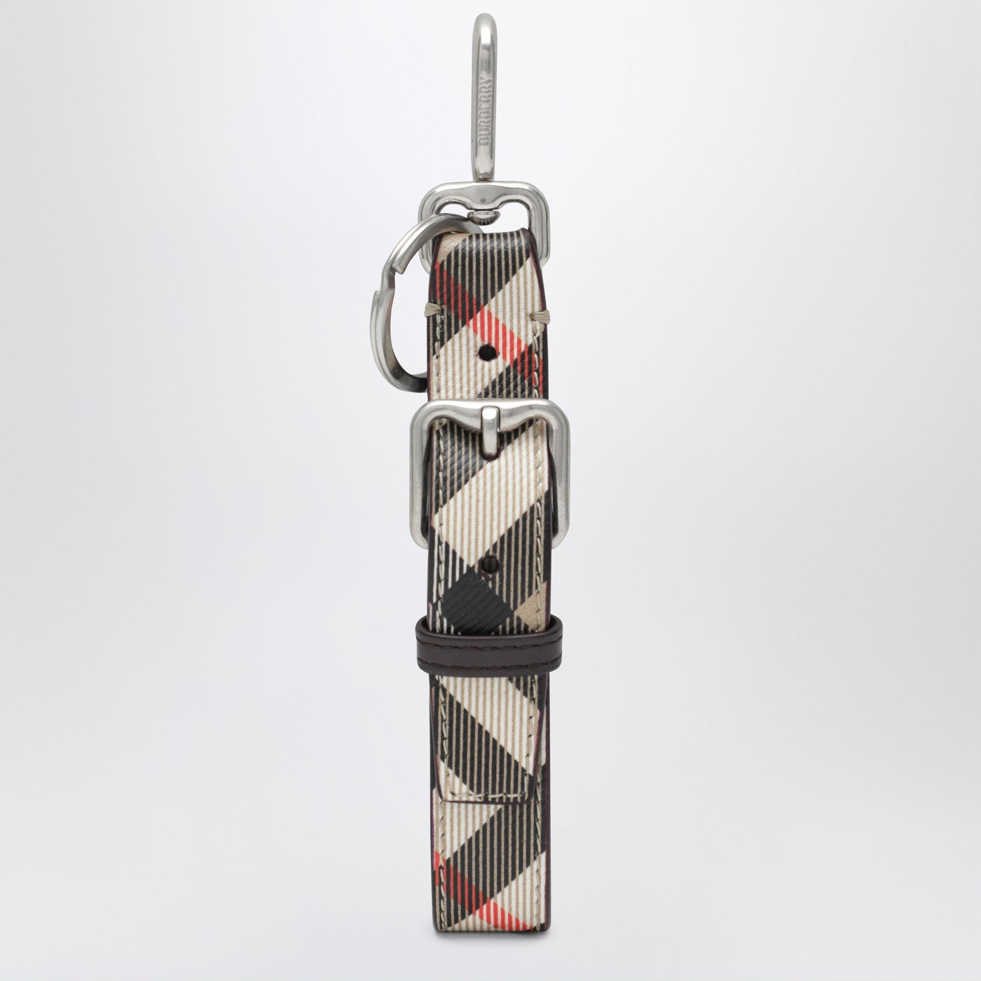 Burberry Beige Check Keychain Men BURBERRY