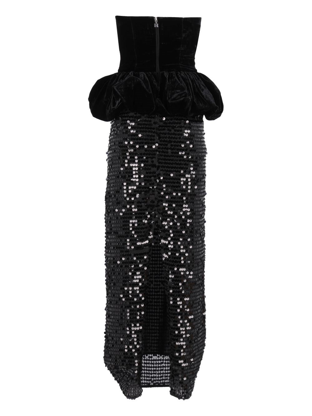 Rotate Women Sequinned Peplum Maxi Dress ROTATE