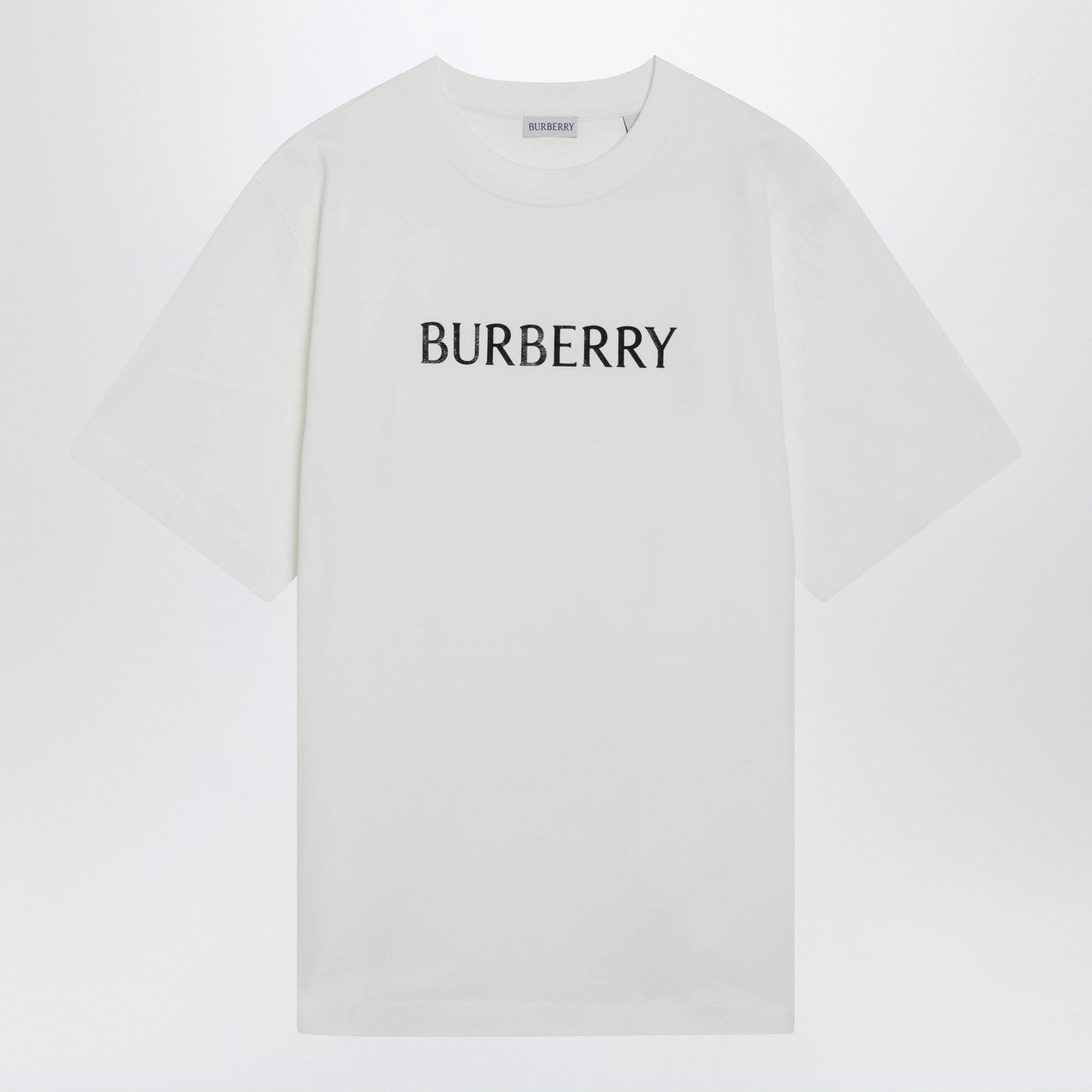 Burberry White T-Shirt With Logo Print Men BURBERRY