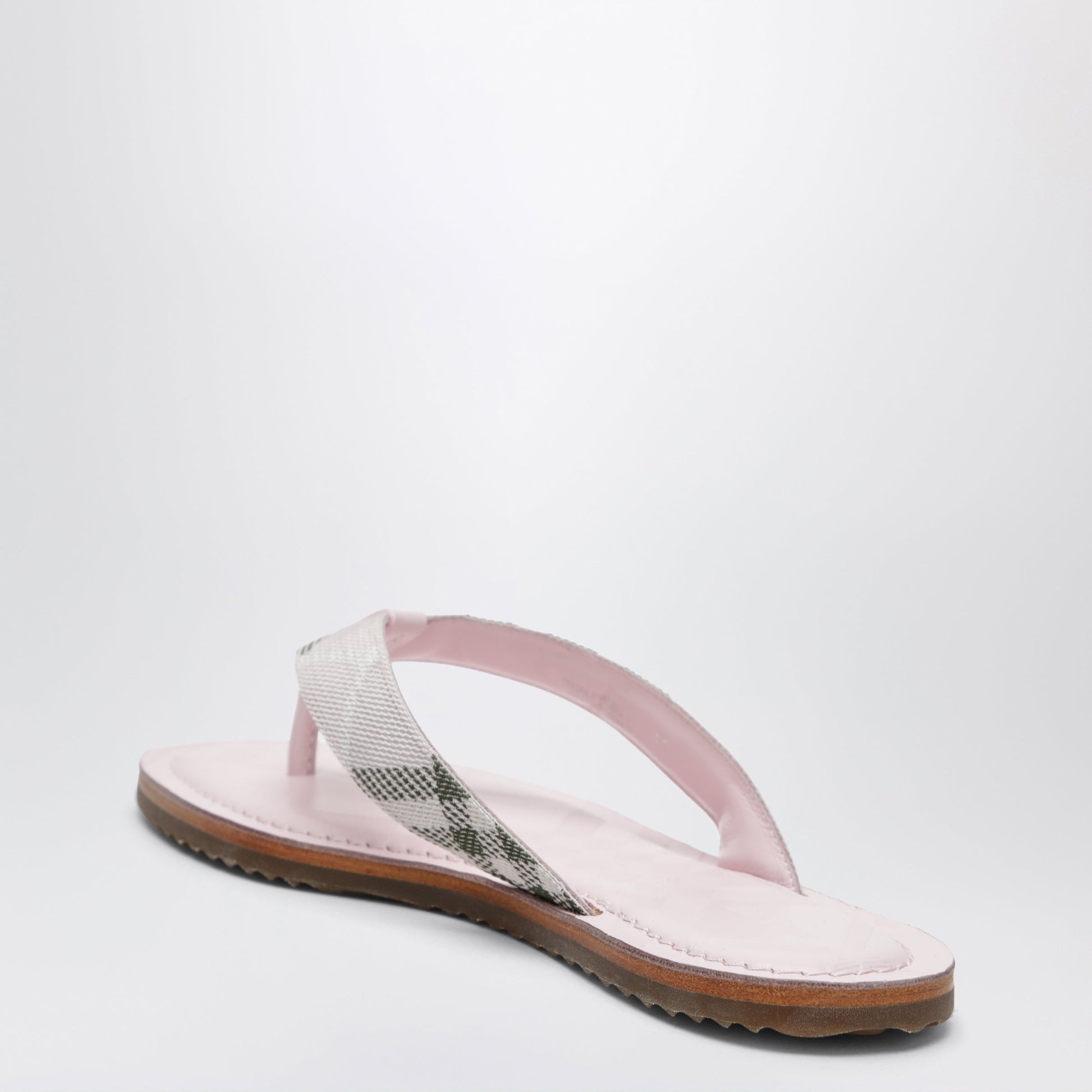 Burberry Pink Pavilion Sandals With Check Pattern Women BURBERRY