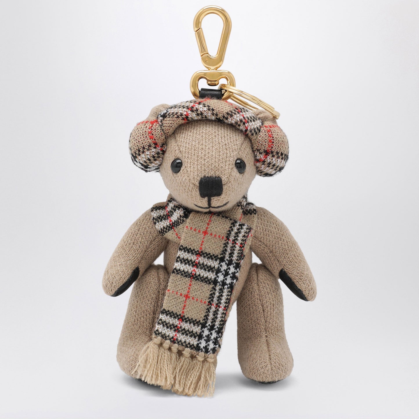 Burberry Thomas Teddy Bear Charm In Wool And Cashmere, Sand Women BURBERRY
