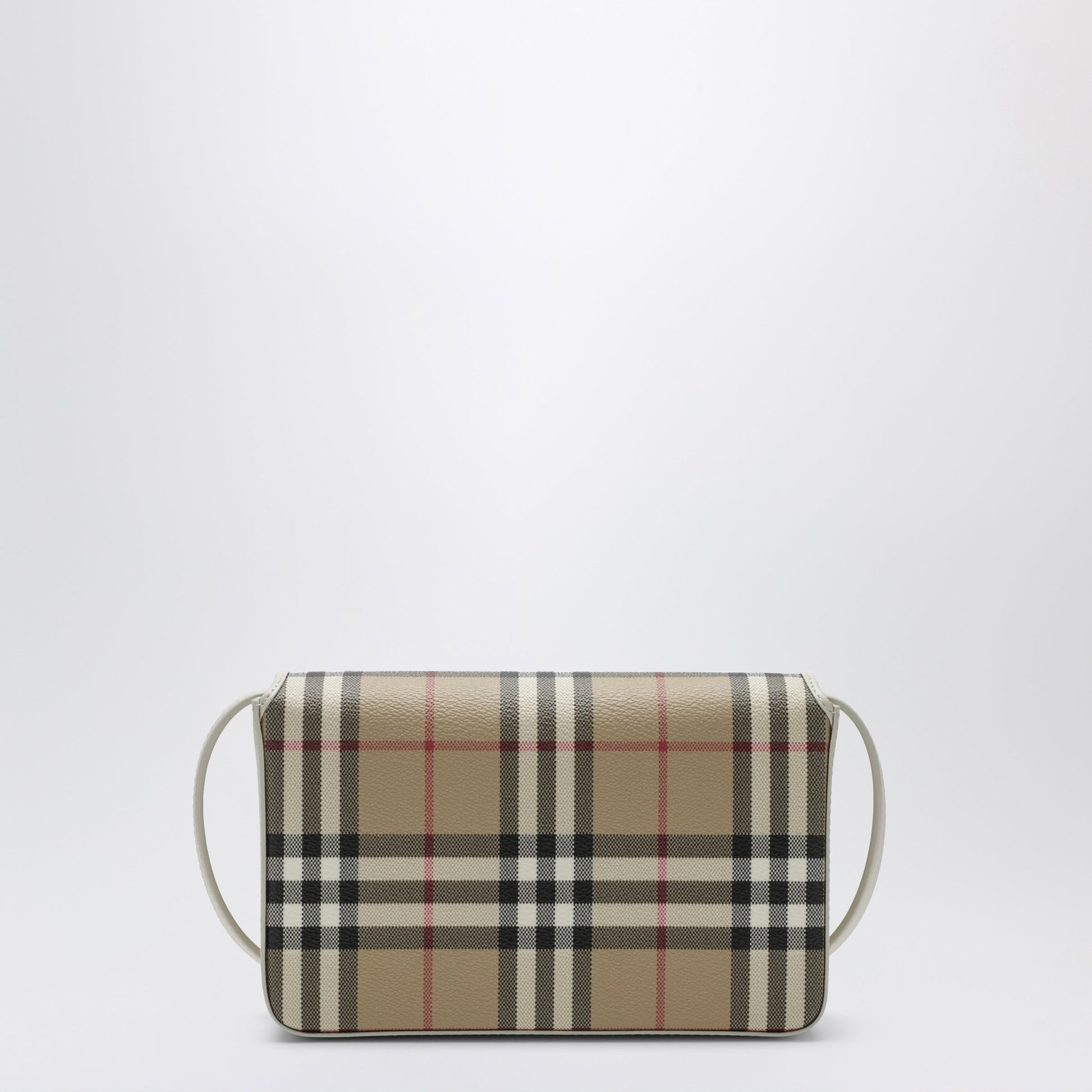 Burberry White Hampshire Bag With Check Pattern Women BURBERRY