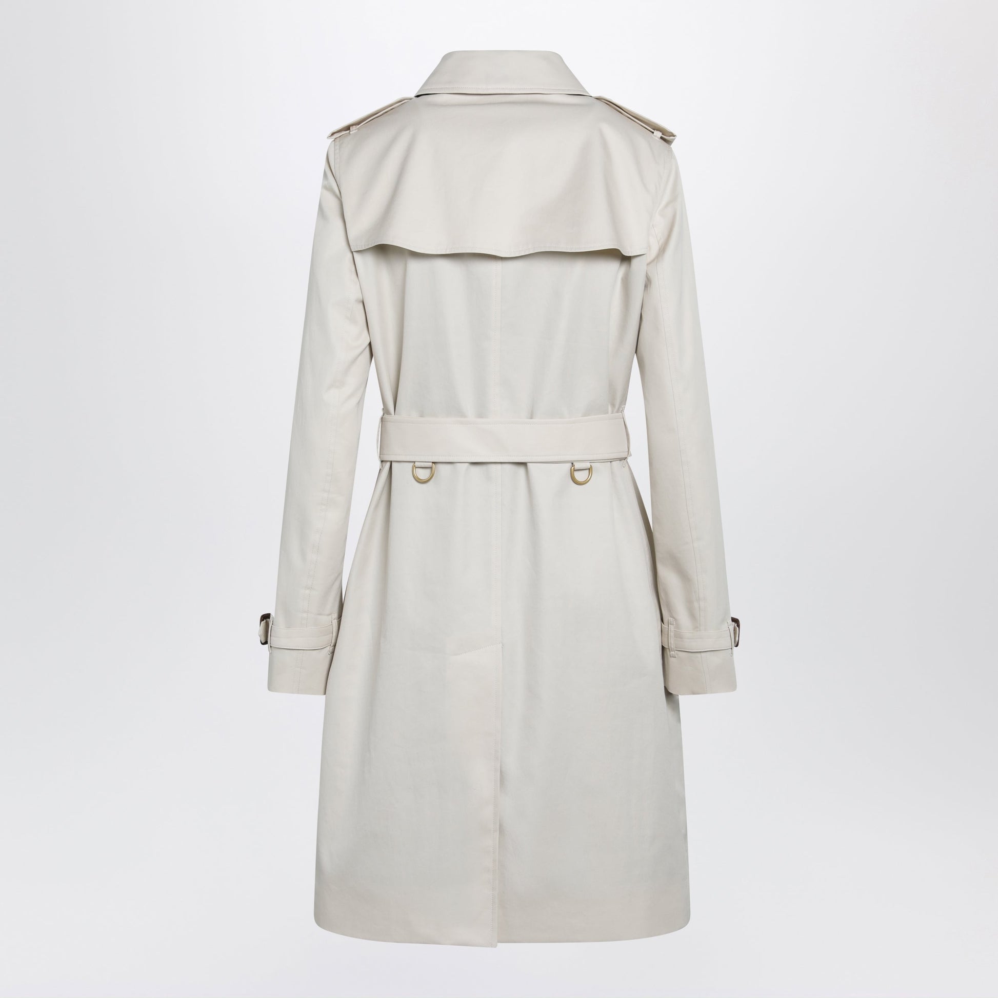 Burberry Kensington Mid-Length Tropical Gabardine Trench Coat, Beige Women BURBERRY