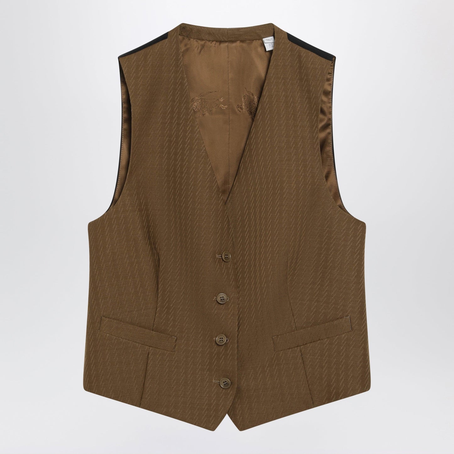 Burberry Brown Wool And Mohair Vest By Burberry Women BURBERRY