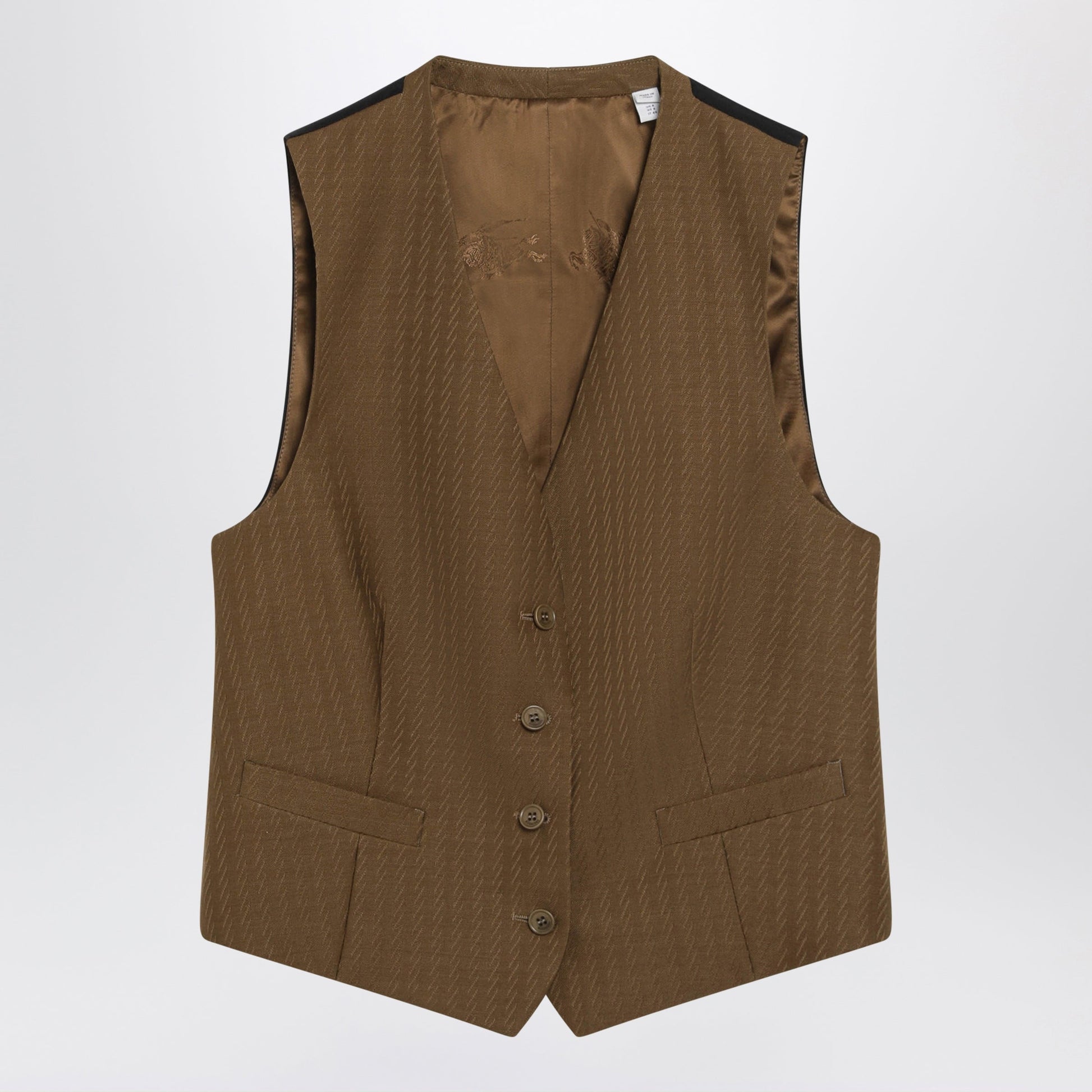 Burberry Brown Wool And Mohair Vest By Burberry Women BURBERRY