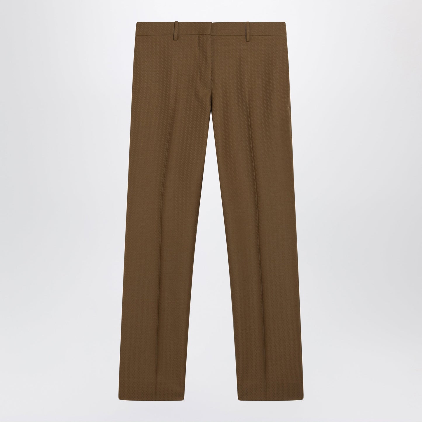 Burberry Brown Wool And Mohair Trousers Women BURBERRY