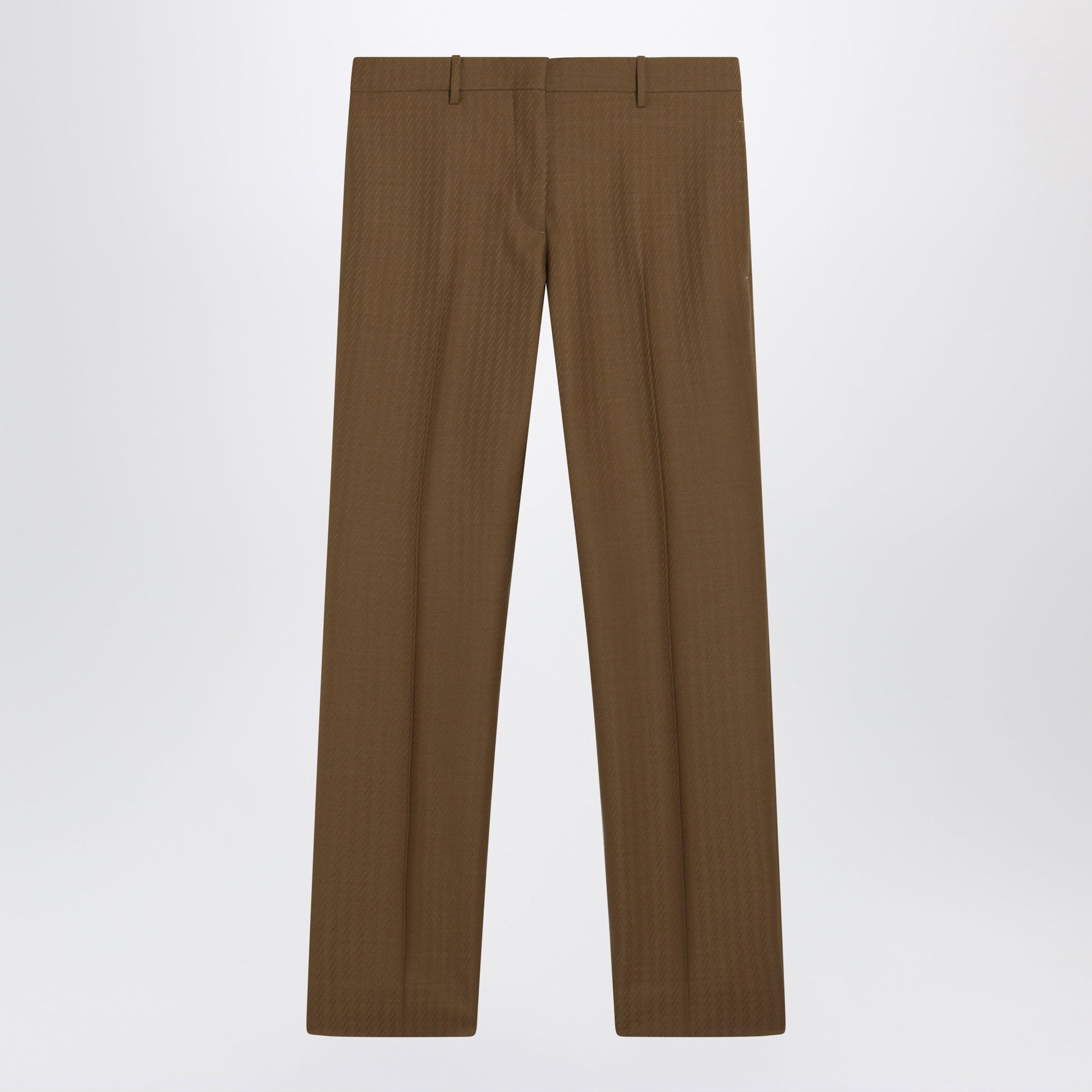 Burberry Brown Wool And Mohair Trousers Women BURBERRY