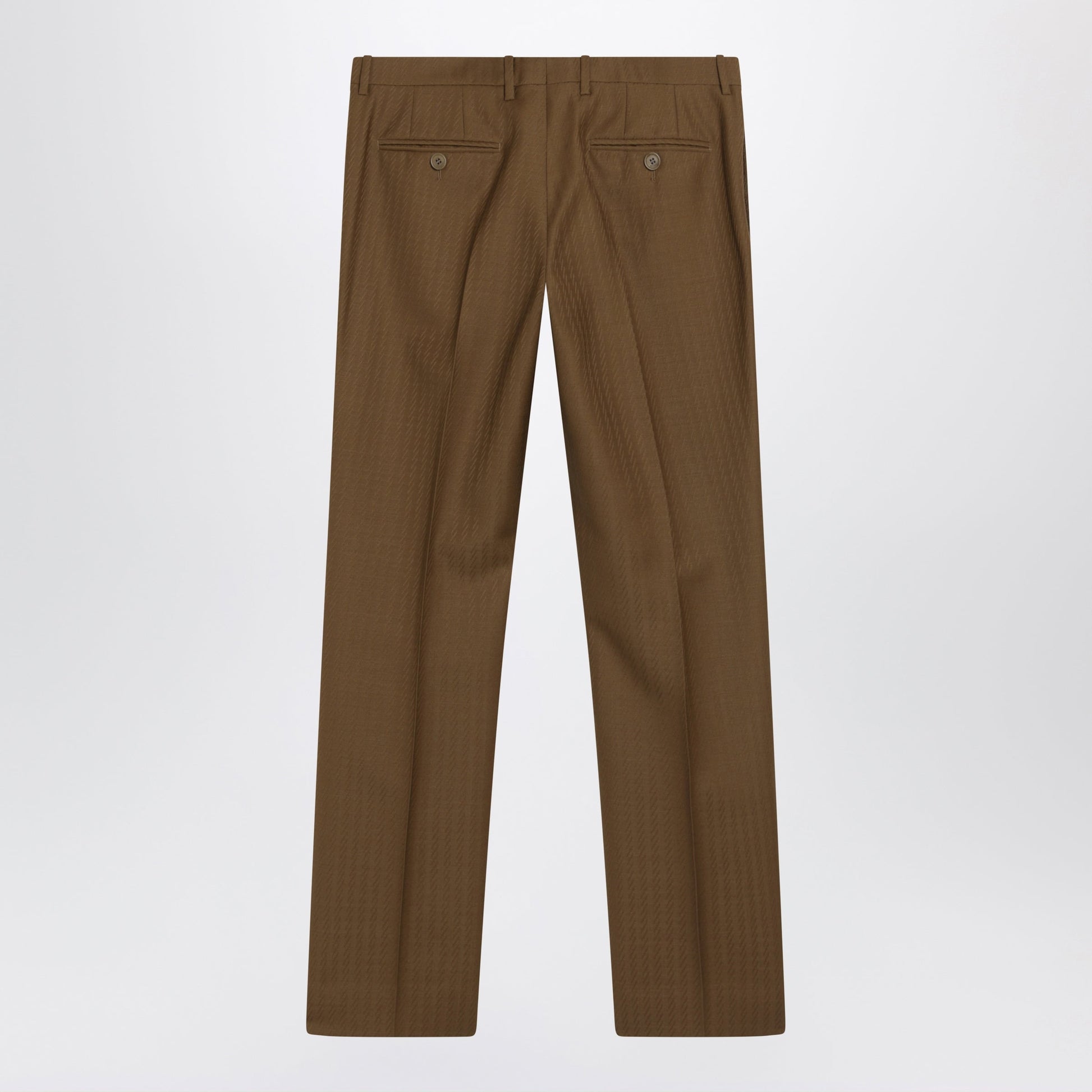 Burberry Brown Wool And Mohair Trousers Women BURBERRY
