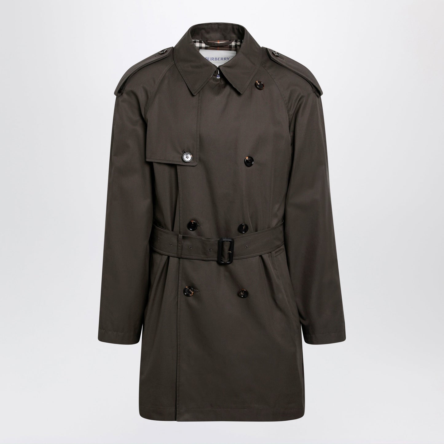 Burberry Leadenham Mid-Length Gabardine Trench Coat In Brown Men BURBERRY
