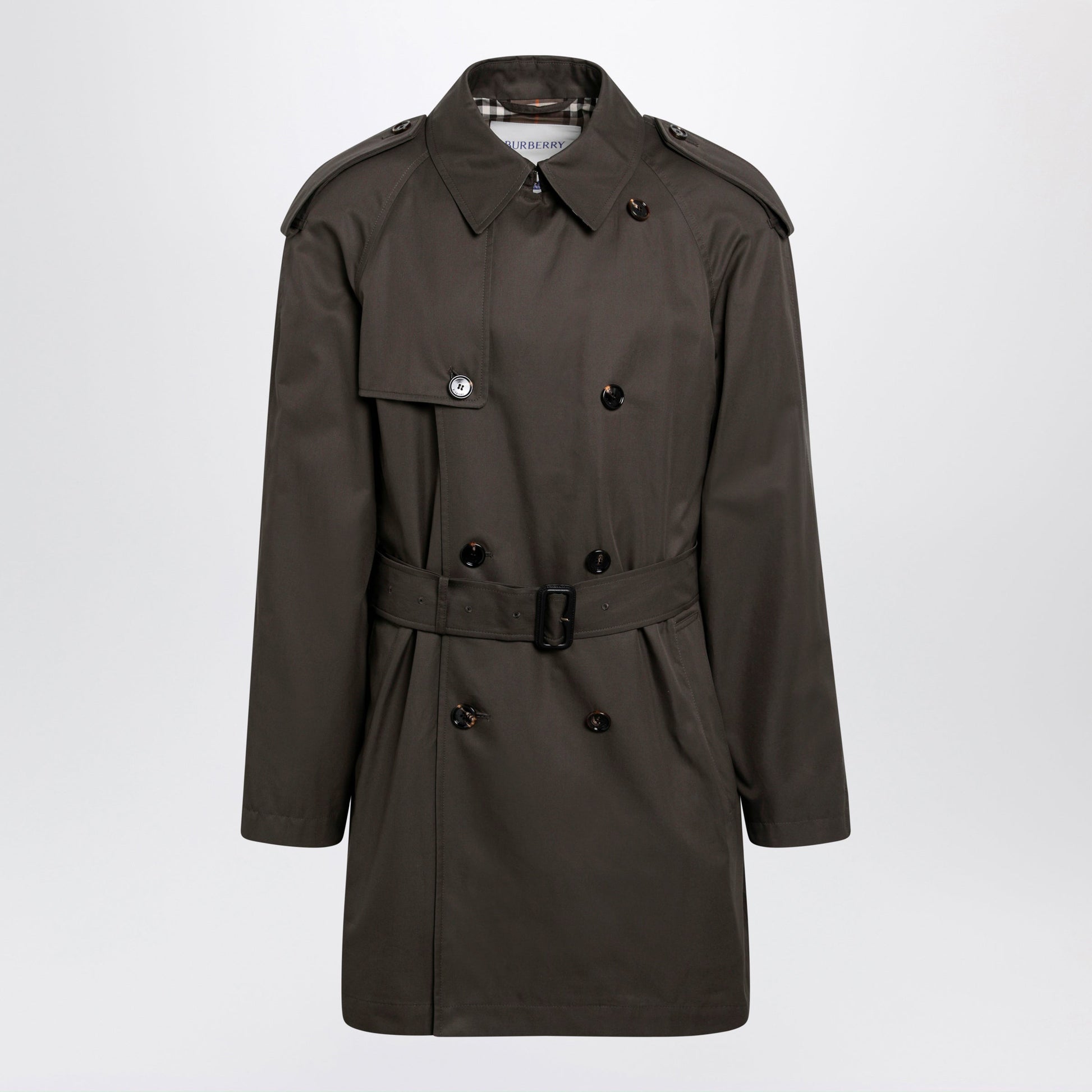 Burberry Leadenham Mid-Length Gabardine Trench Coat In Brown Men BURBERRY