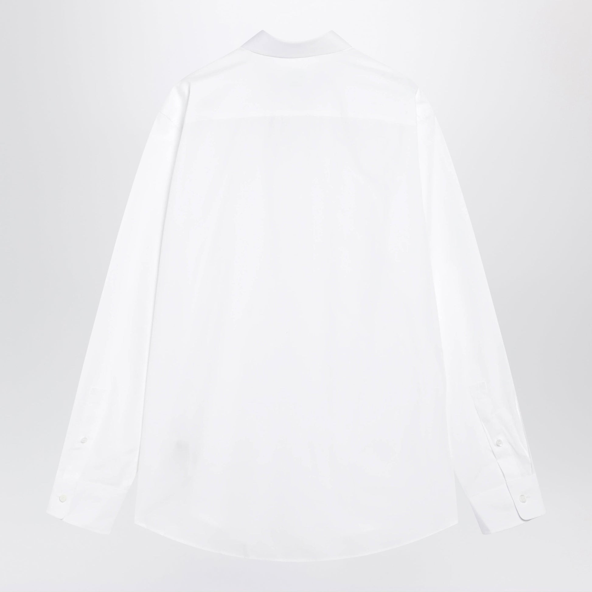 Burberry Classic-Fit Cotton Poplin Shirt With Check Trim, White Men BURBERRY