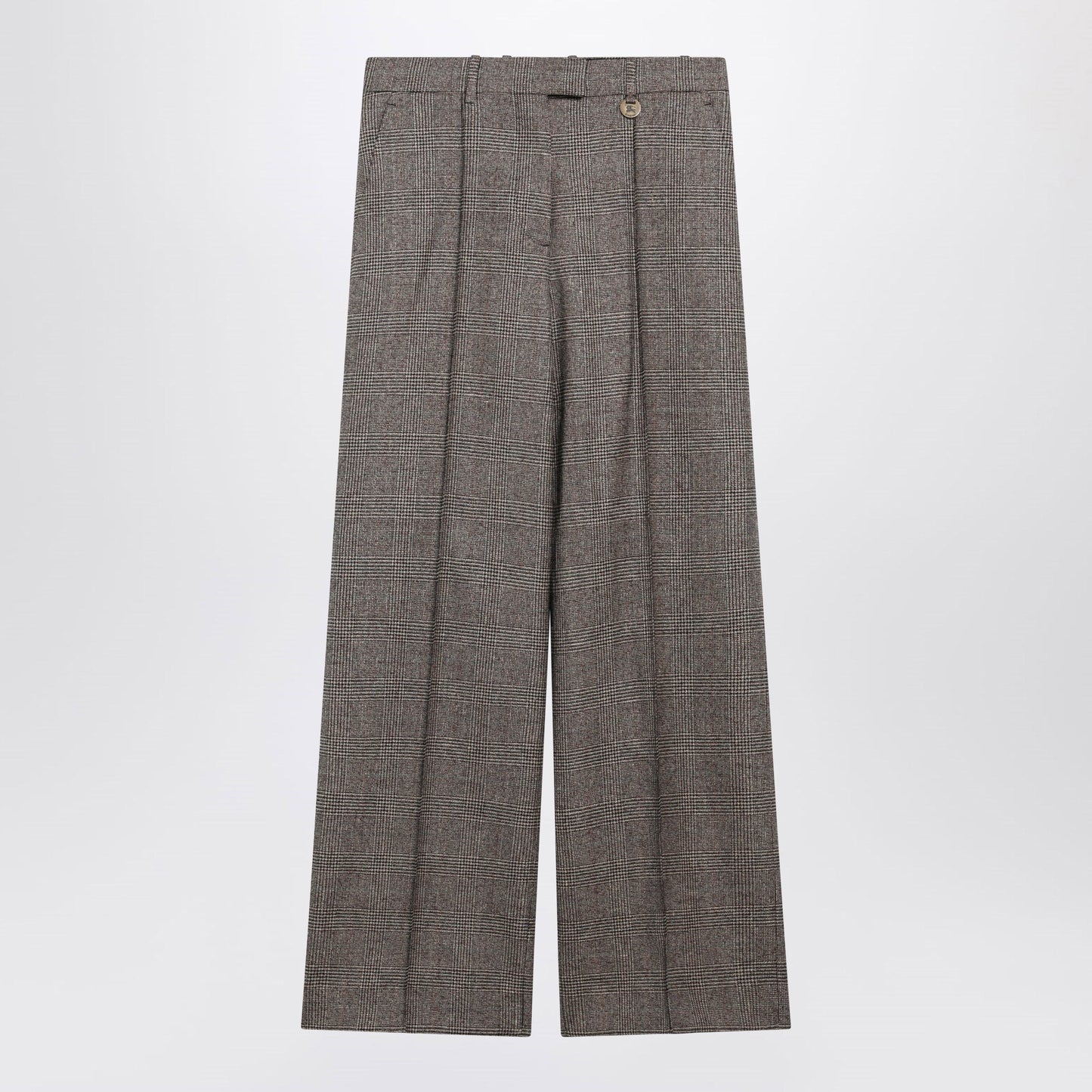 Burberry Prince Of Wales Wool-Blend Trousers Women BURBERRY