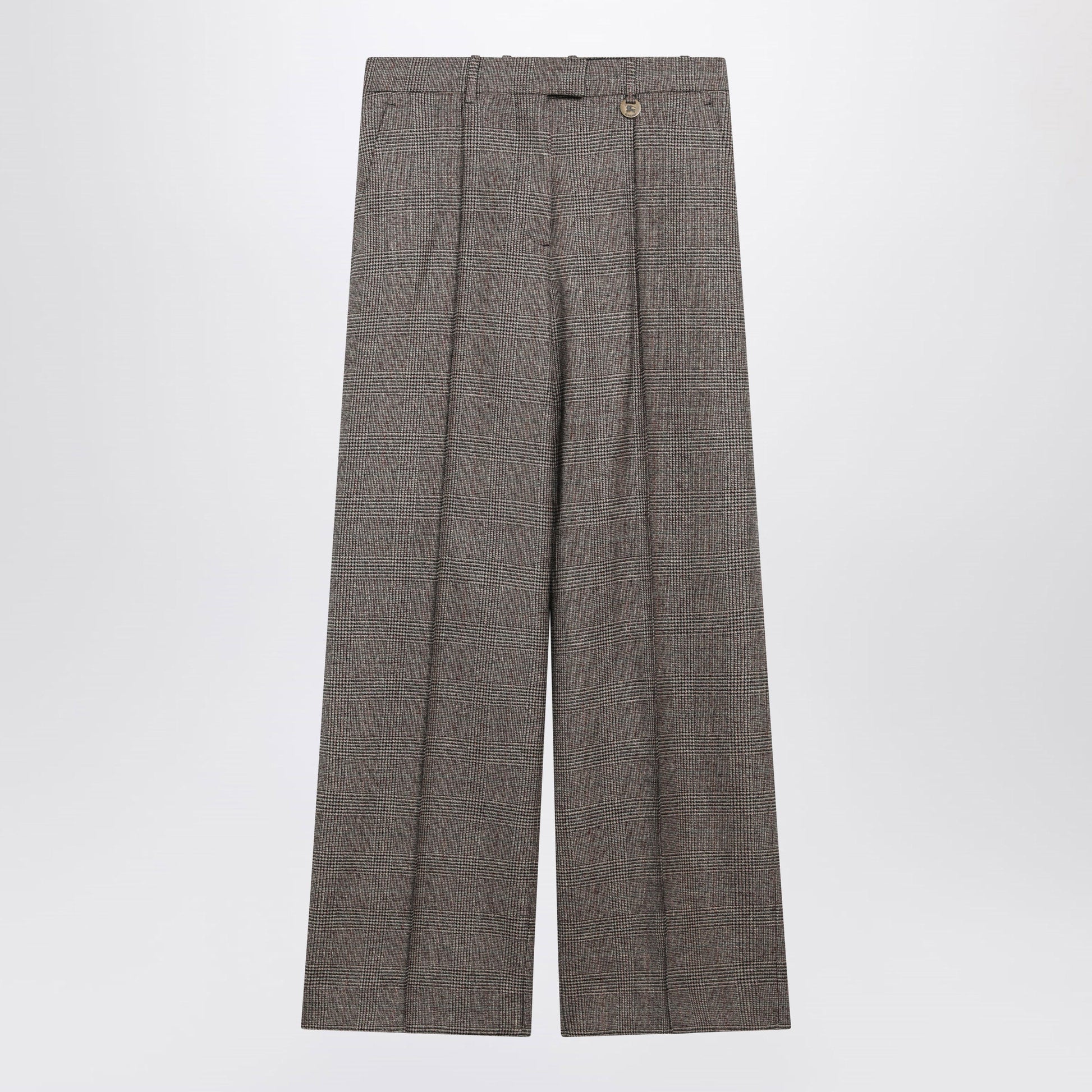 Burberry Prince Of Wales Wool-Blend Trousers Women BURBERRY