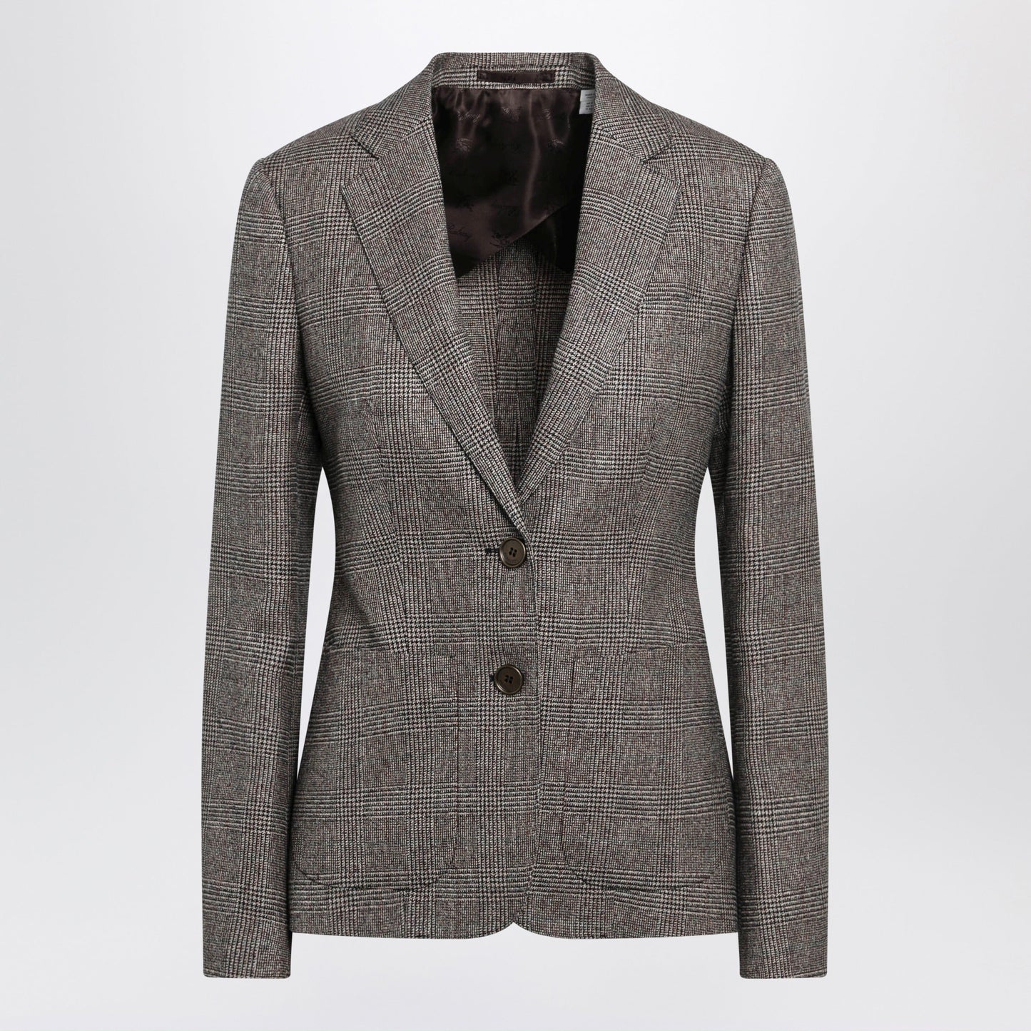 Burberry Prince Of Wales Wool-Blend Single-Breasted Jacket Women BURBERRY