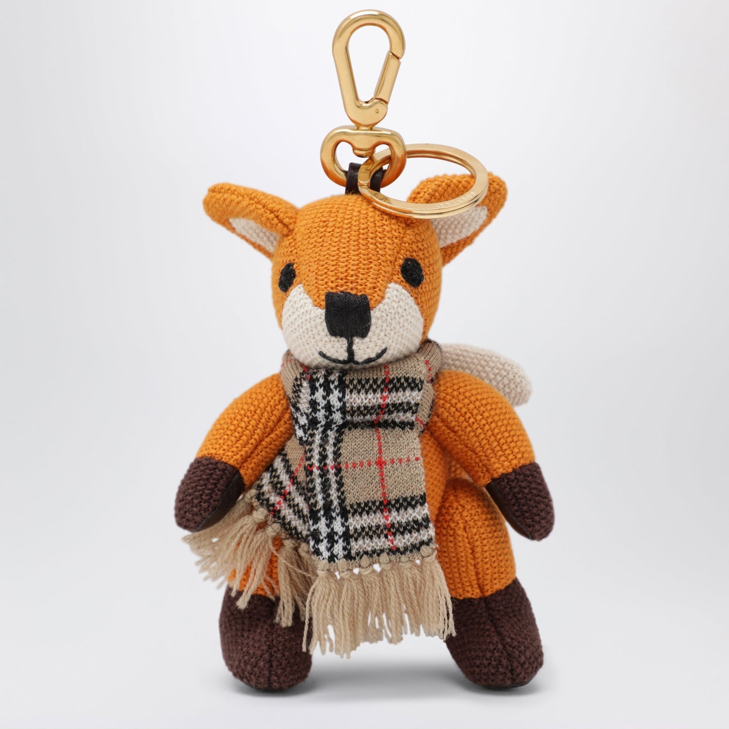 Burberry Orange Fox Charm In Knitted Cotton Women BURBERRY