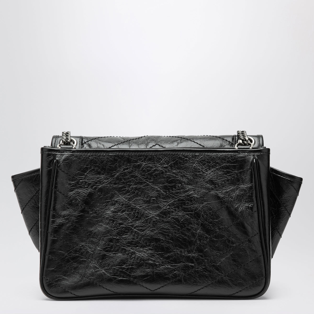 Saint Laurent Niki Tripouch Black Leather Shoulder Bag Women SAINT LAURENT