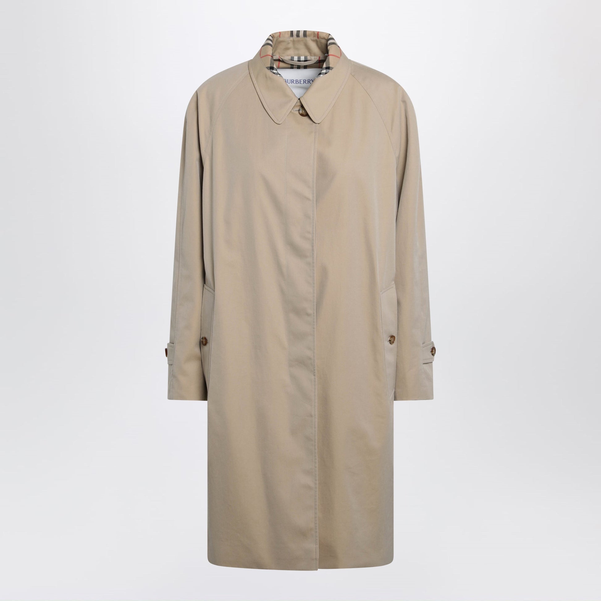 Burberry Honey Beige Cotton Coat Women BURBERRY