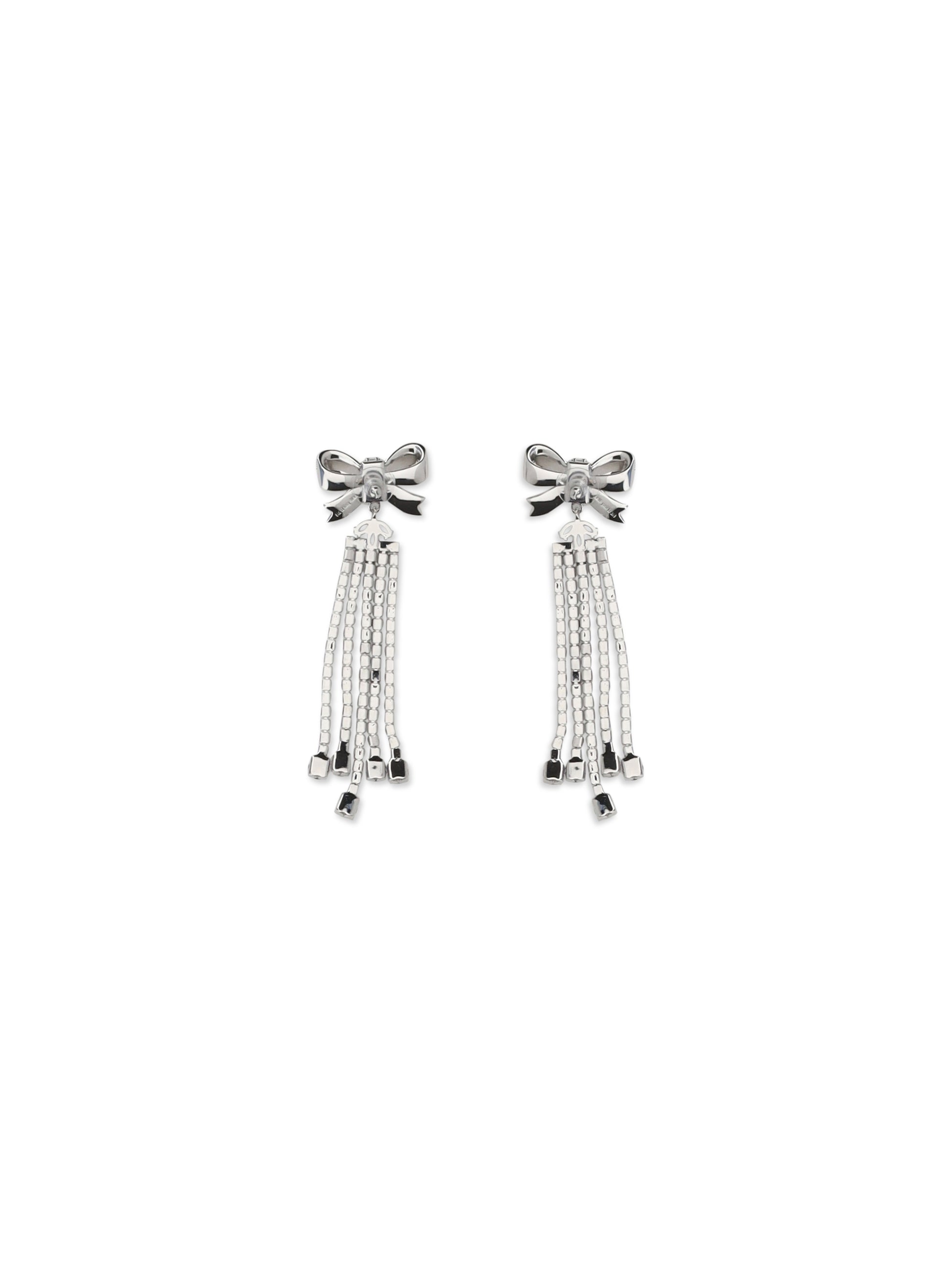 Self-Portrait Women Crystal Bow Drop Earrings SELF-PORTRAIT